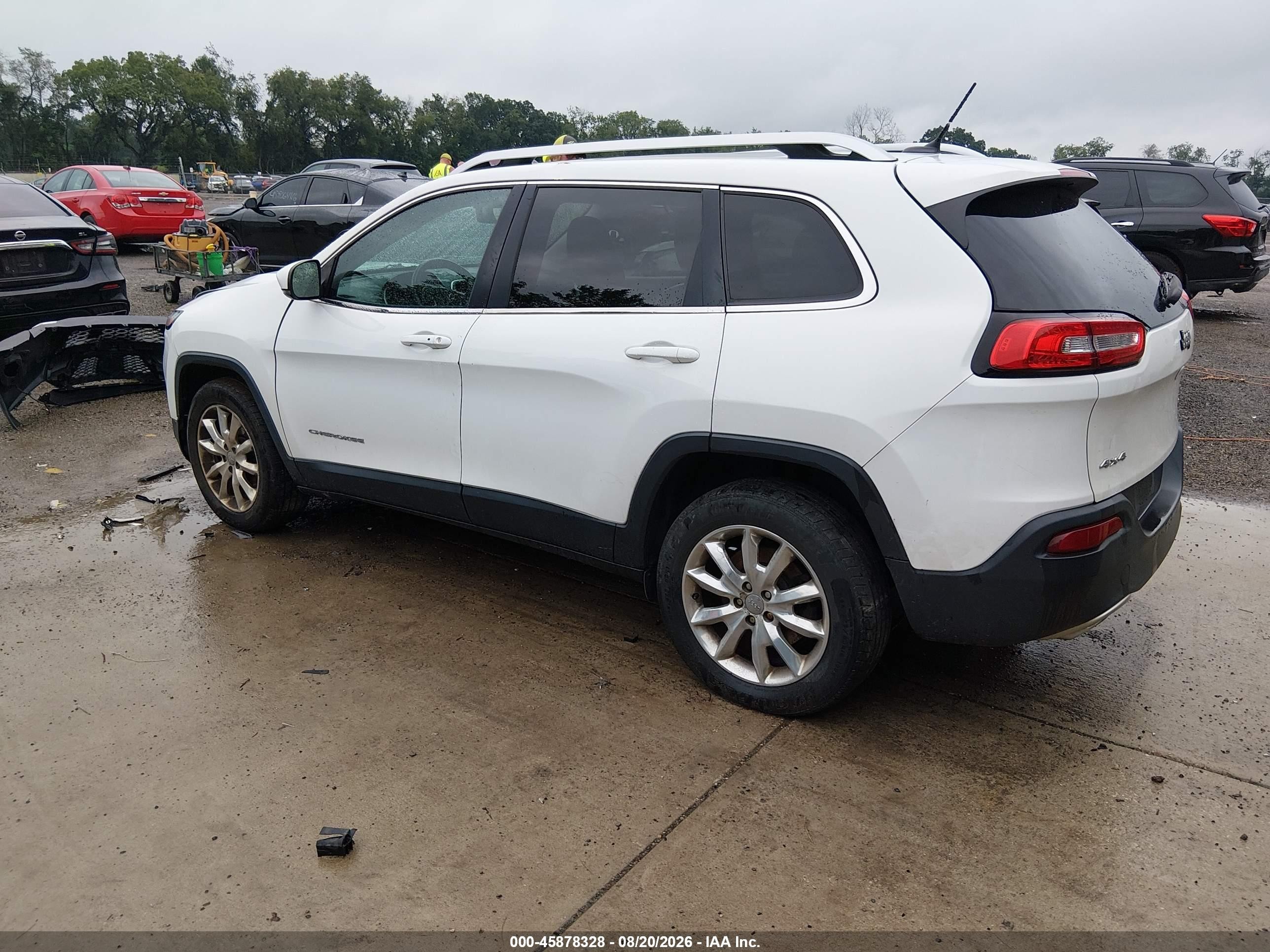 2015 Jeep Cherokee Limited White vin: 1C4PJMDS4FW719921