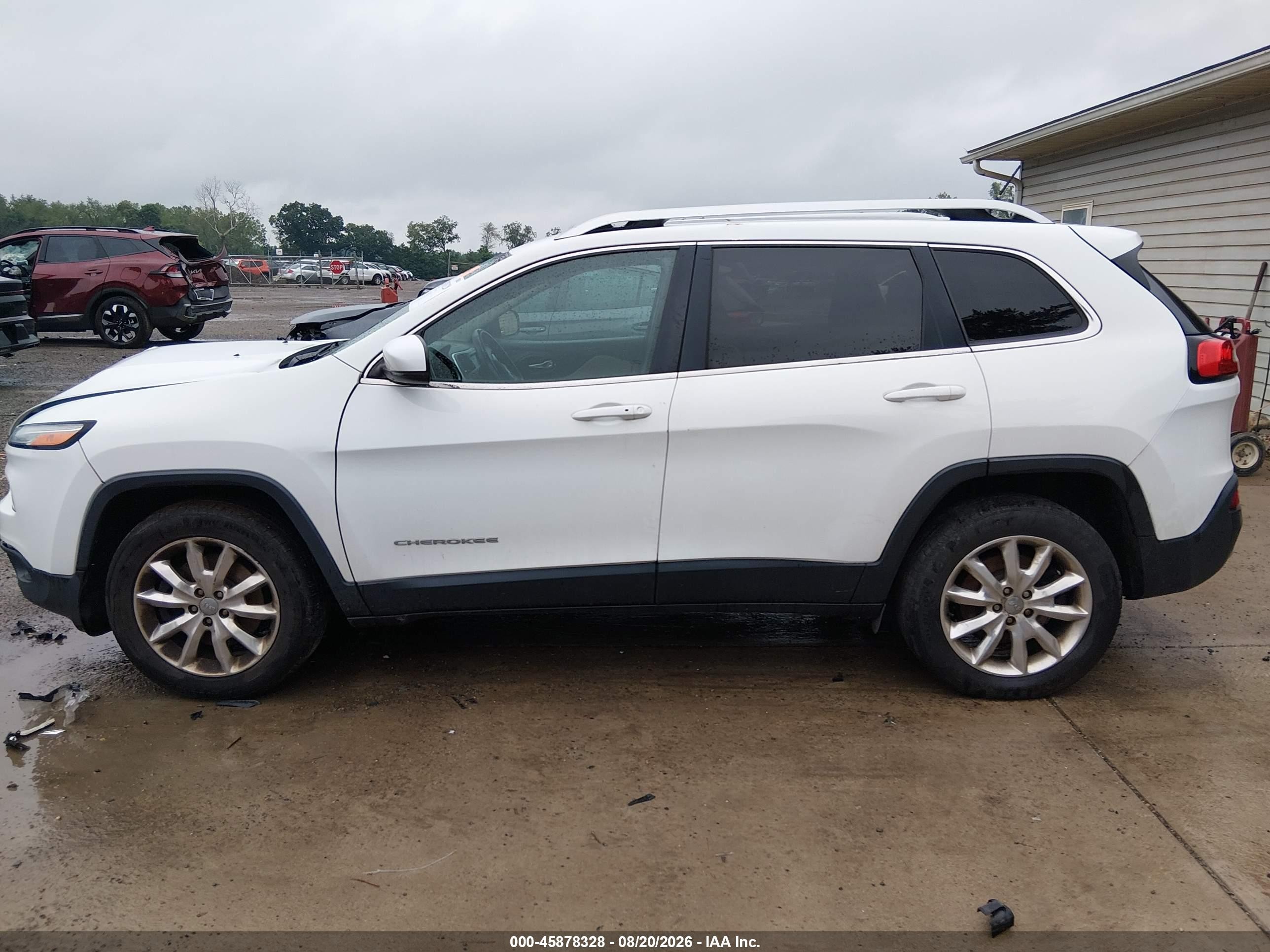 2015 Jeep Cherokee Limited White vin: 1C4PJMDS4FW719921