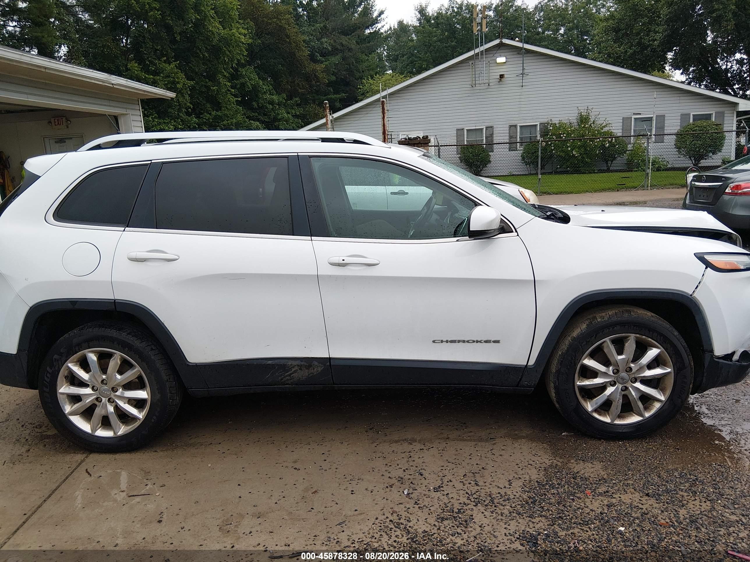 2015 Jeep Cherokee Limited White vin: 1C4PJMDS4FW719921