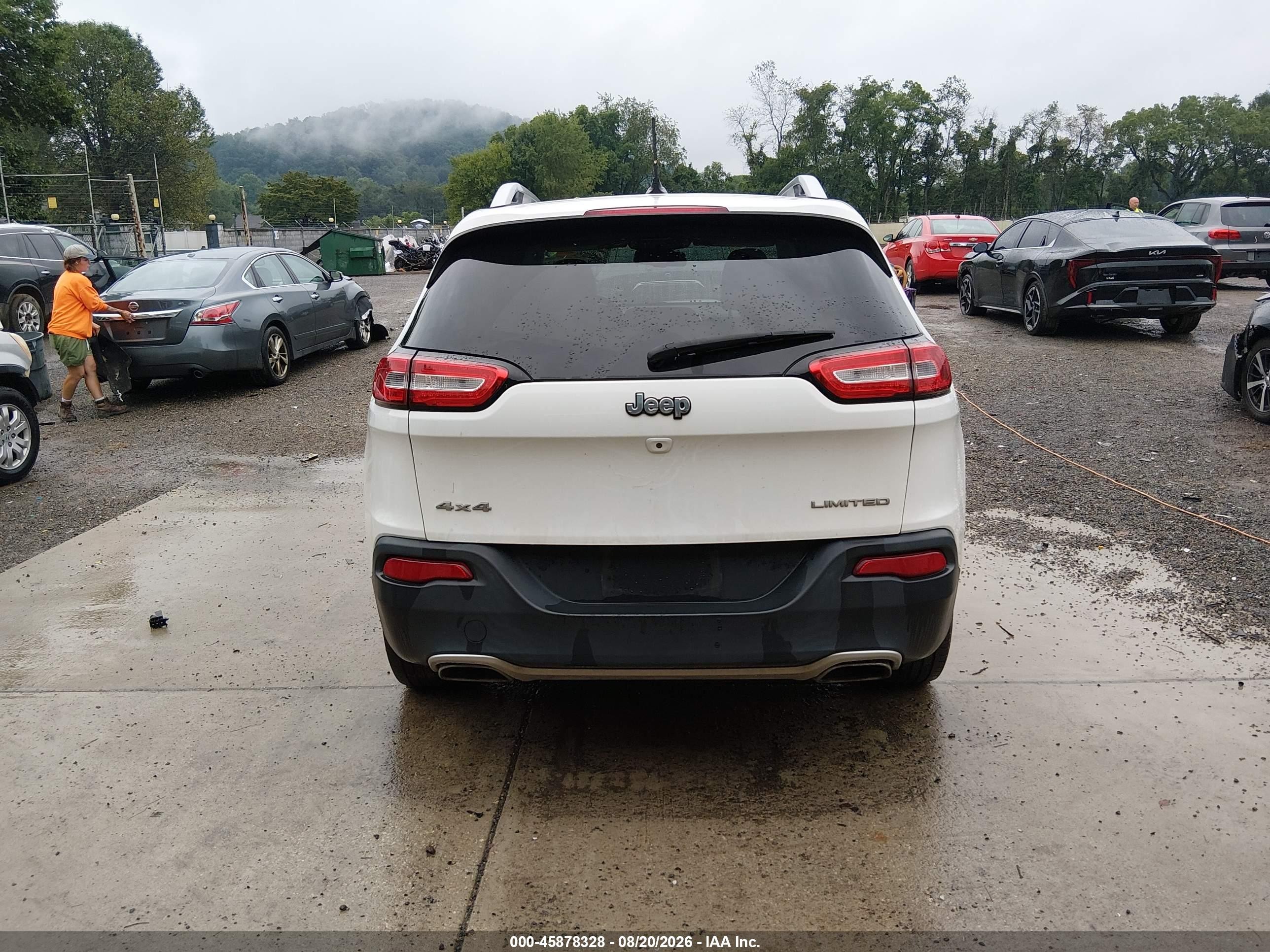 2015 Jeep Cherokee Limited White vin: 1C4PJMDS4FW719921