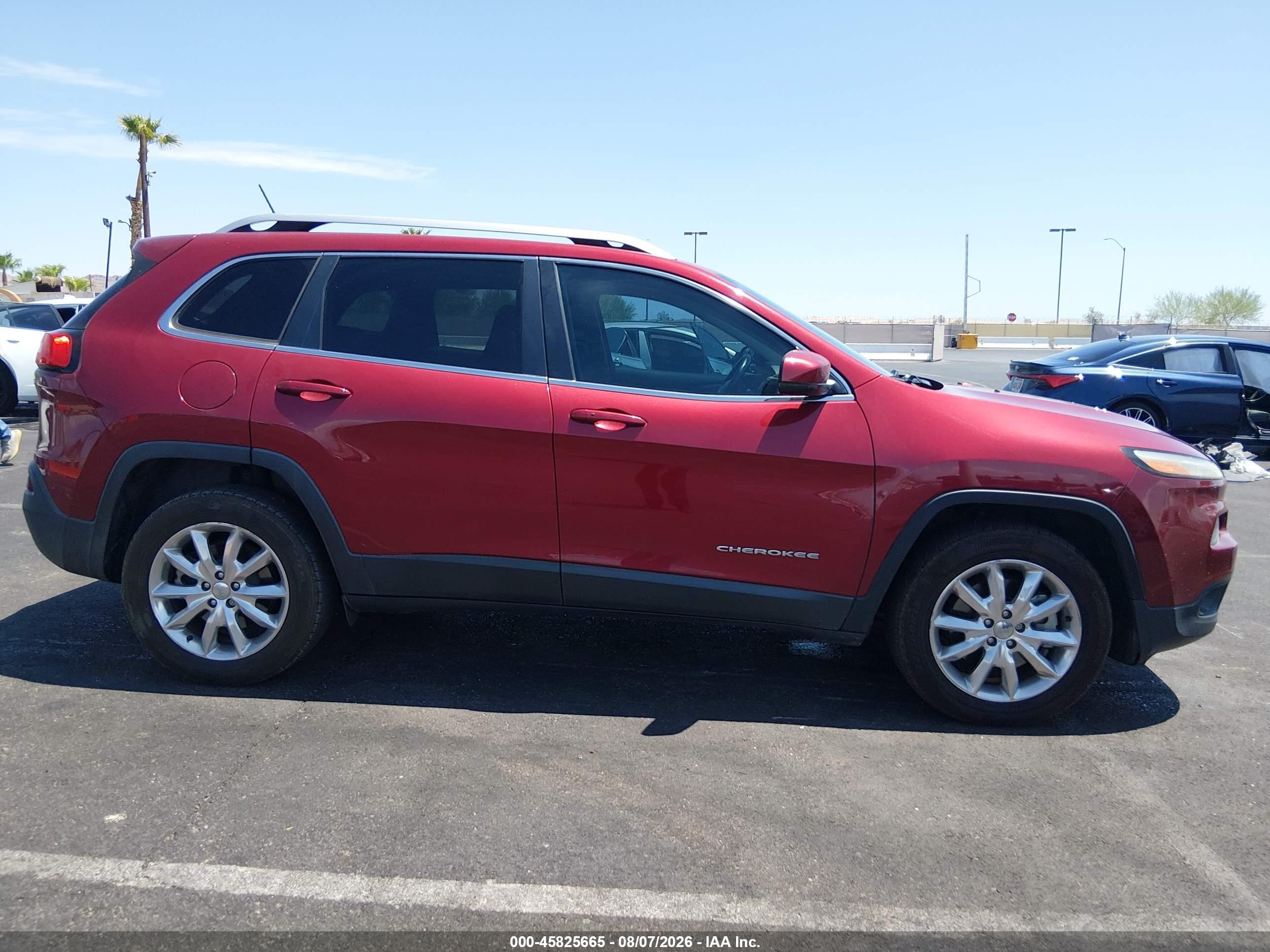 2015 Jeep Cherokee Limited Burgundy vin: 1C4PJMDS4FW739862