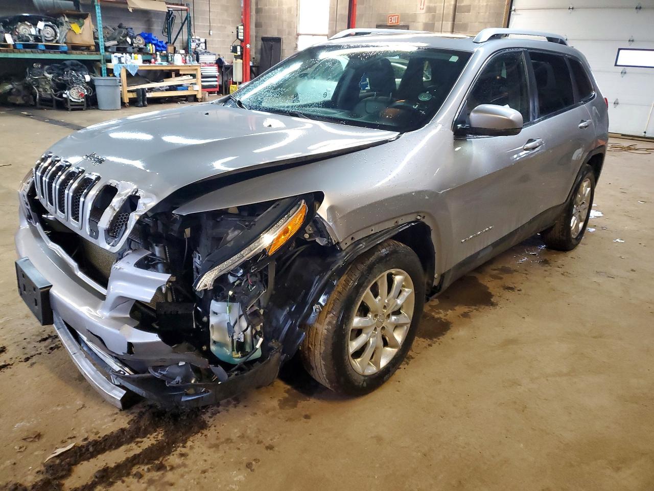 2015 Jeep Cherokee Limited 4wd Серый vin: 1C4PJMDS4FW754040