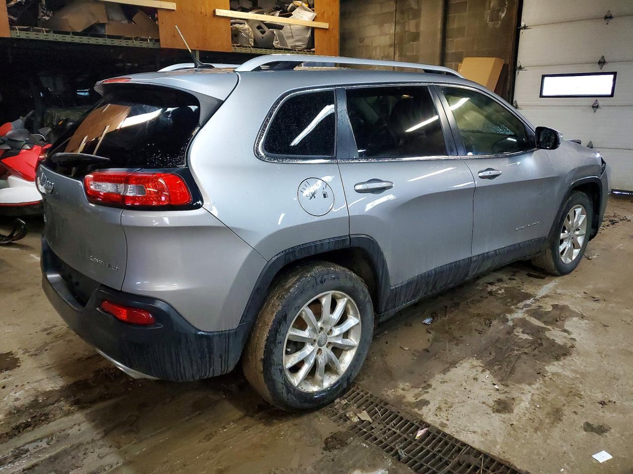 2015 Jeep Cherokee Limited 4wd Gray vin: 1C4PJMDS4FW754040