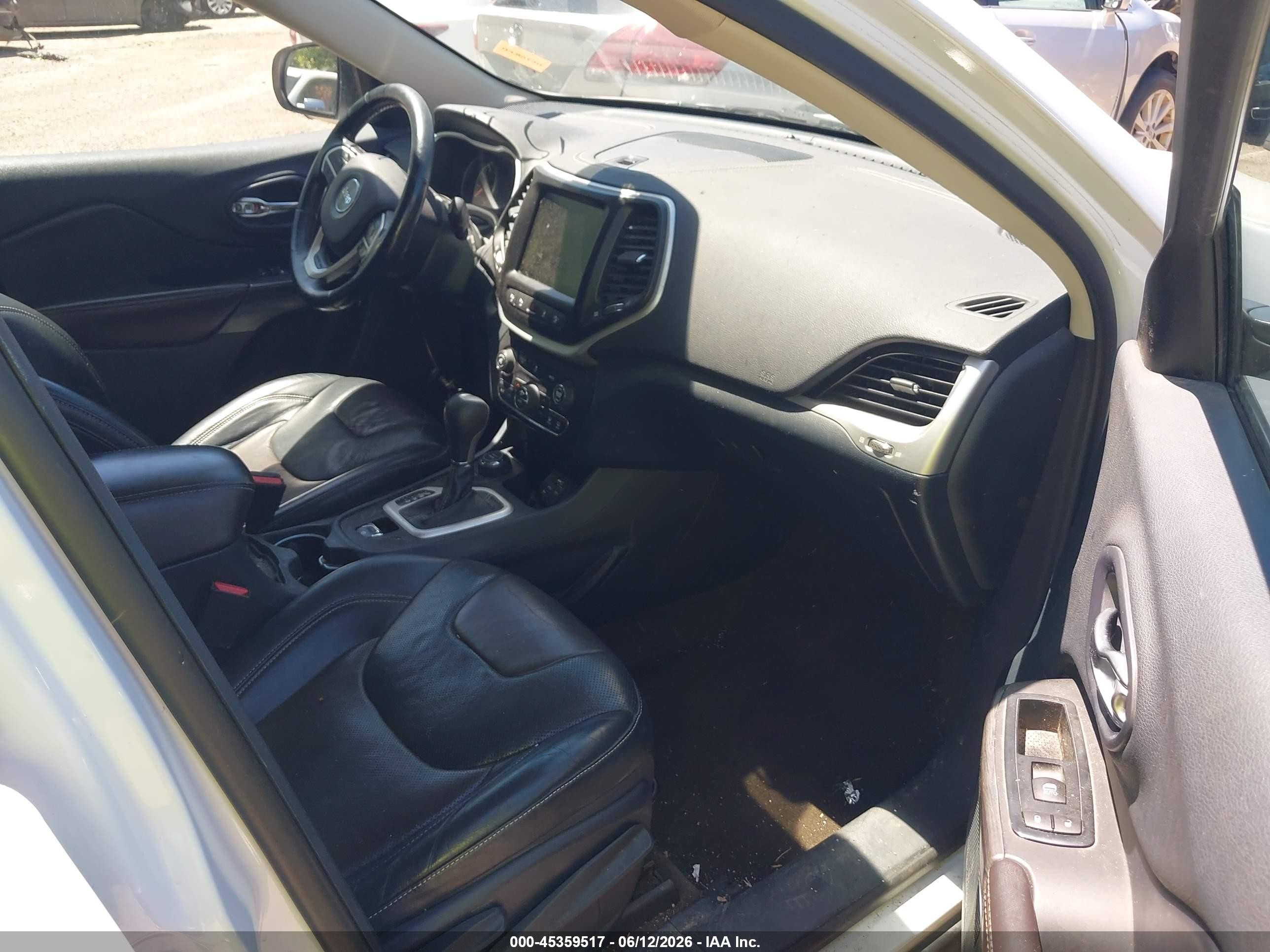 2014 Jeep Cherokee Limited White vin: 1C4PJMDS5EW134392