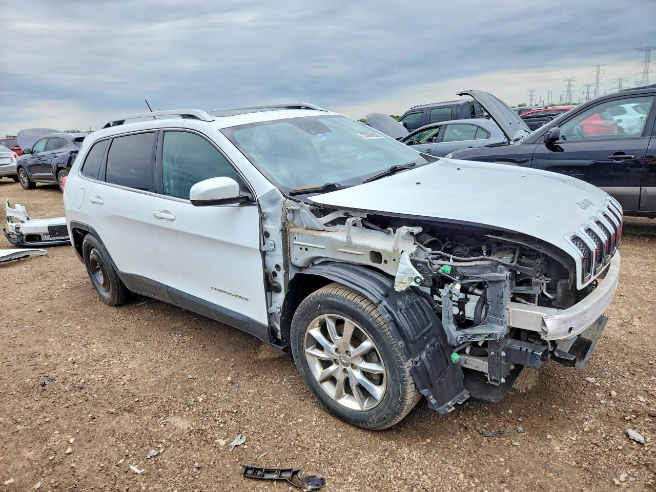 2014 Jeep Cherokee Limited White vin: 1C4PJMDS5EW166677