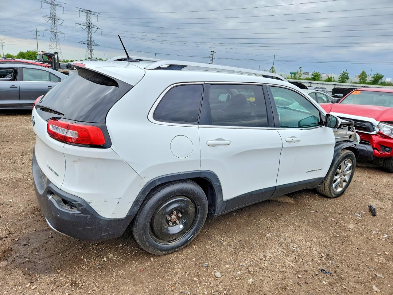 2014 Jeep Cherokee Limited White vin: 1C4PJMDS5EW166677
