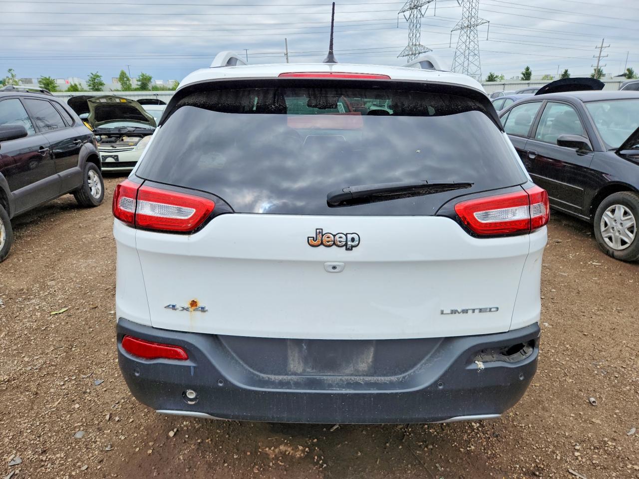 2014 Jeep Cherokee Limited White vin: 1C4PJMDS5EW166677