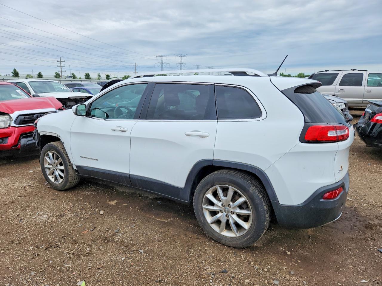2014 Jeep Cherokee Limited White vin: 1C4PJMDS5EW166677