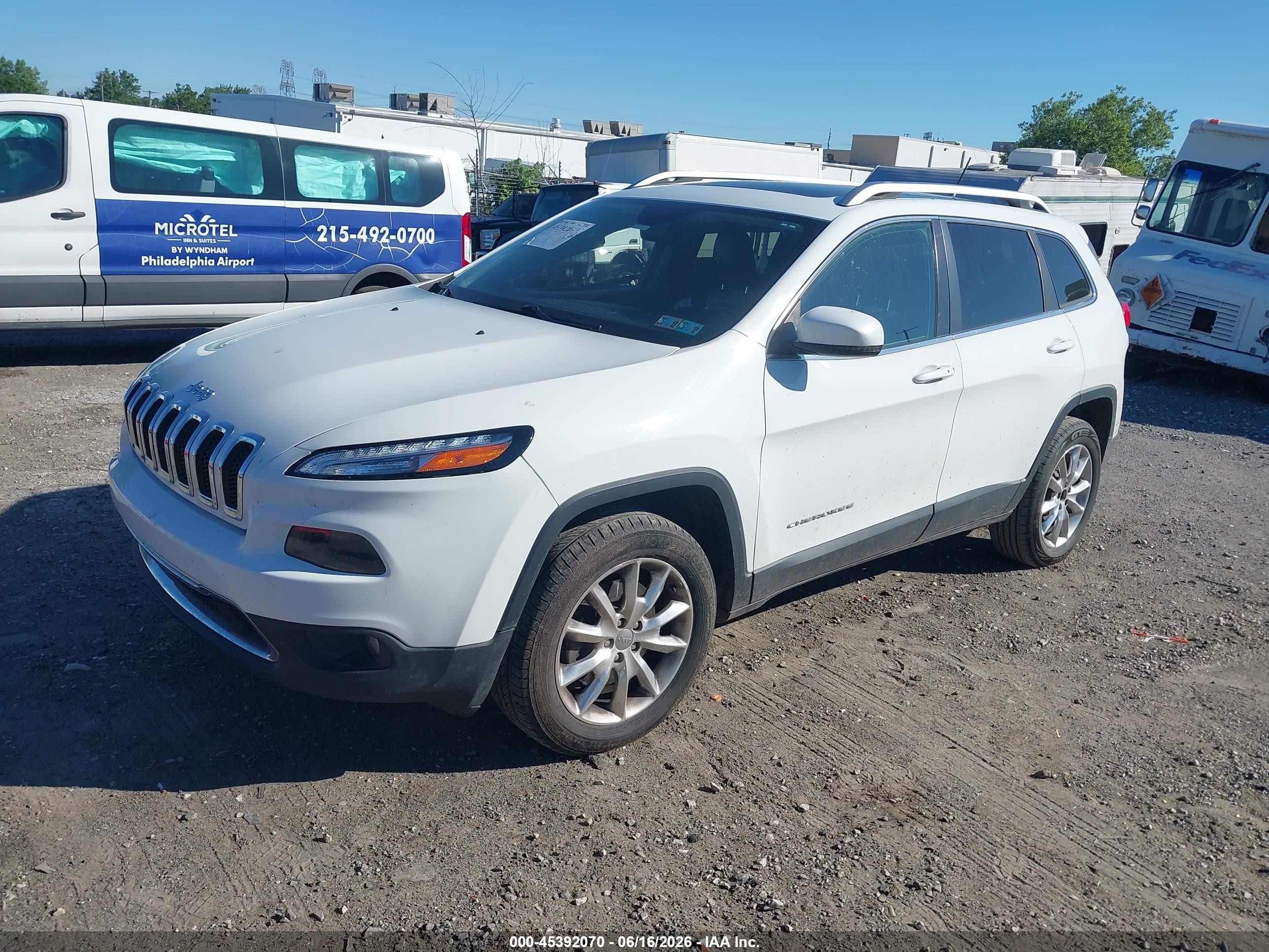 2014 Jeep Cherokee Limited White vin: 1C4PJMDS5EW168011