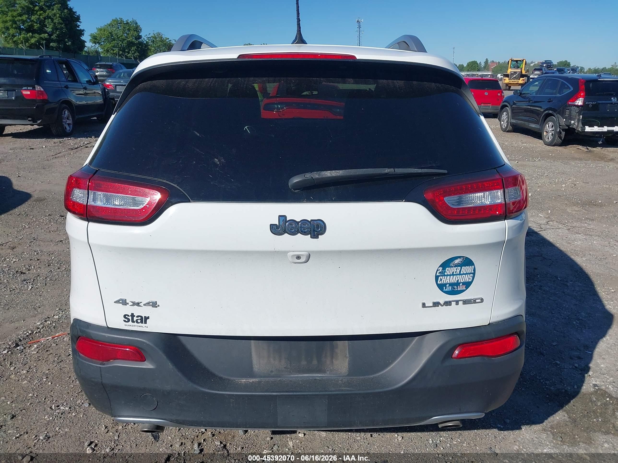 2014 Jeep Cherokee Limited White vin: 1C4PJMDS5EW168011