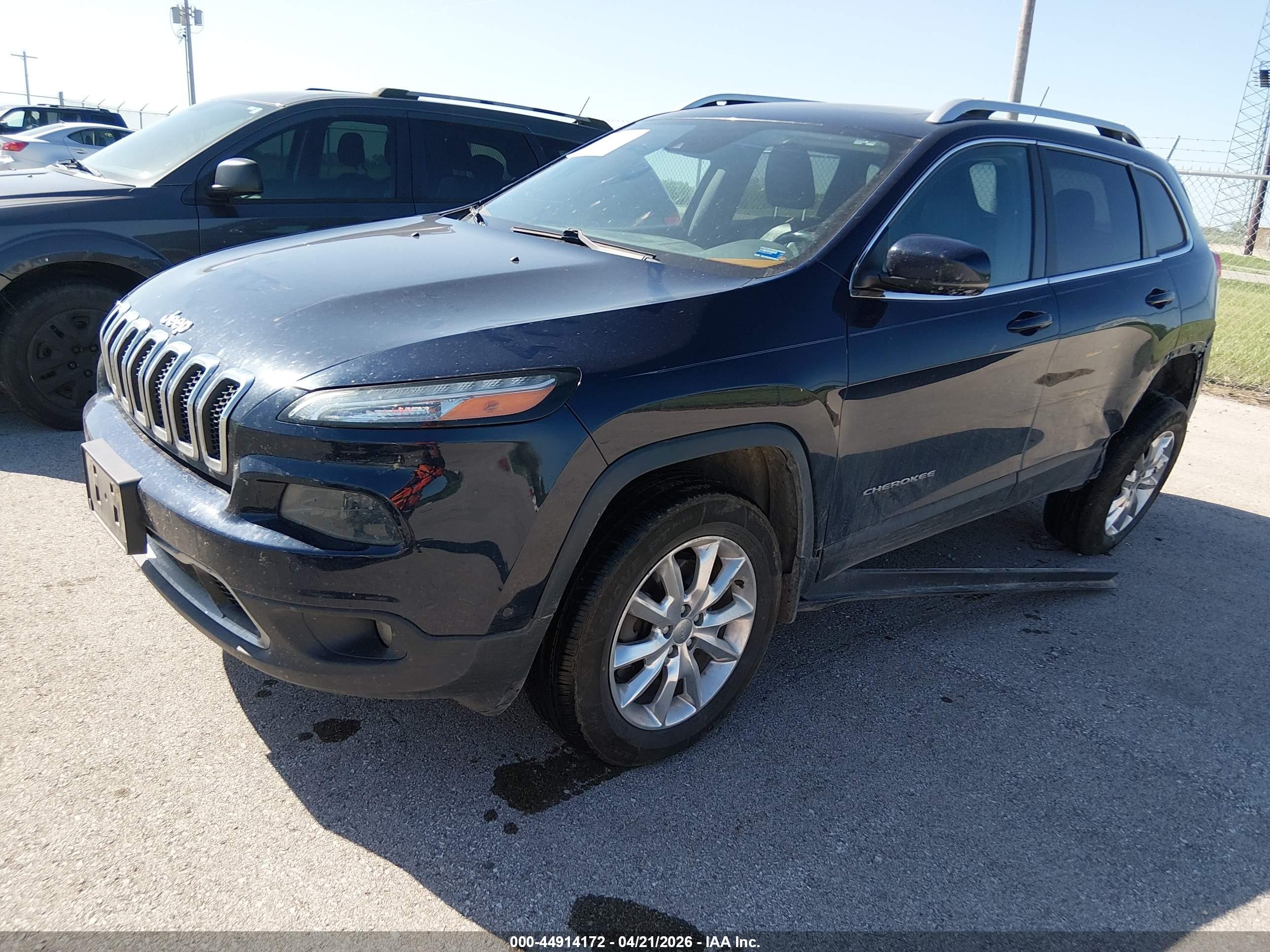 2014 Jeep Cherokee Limited Blue vin: 1C4PJMDS5EW189988