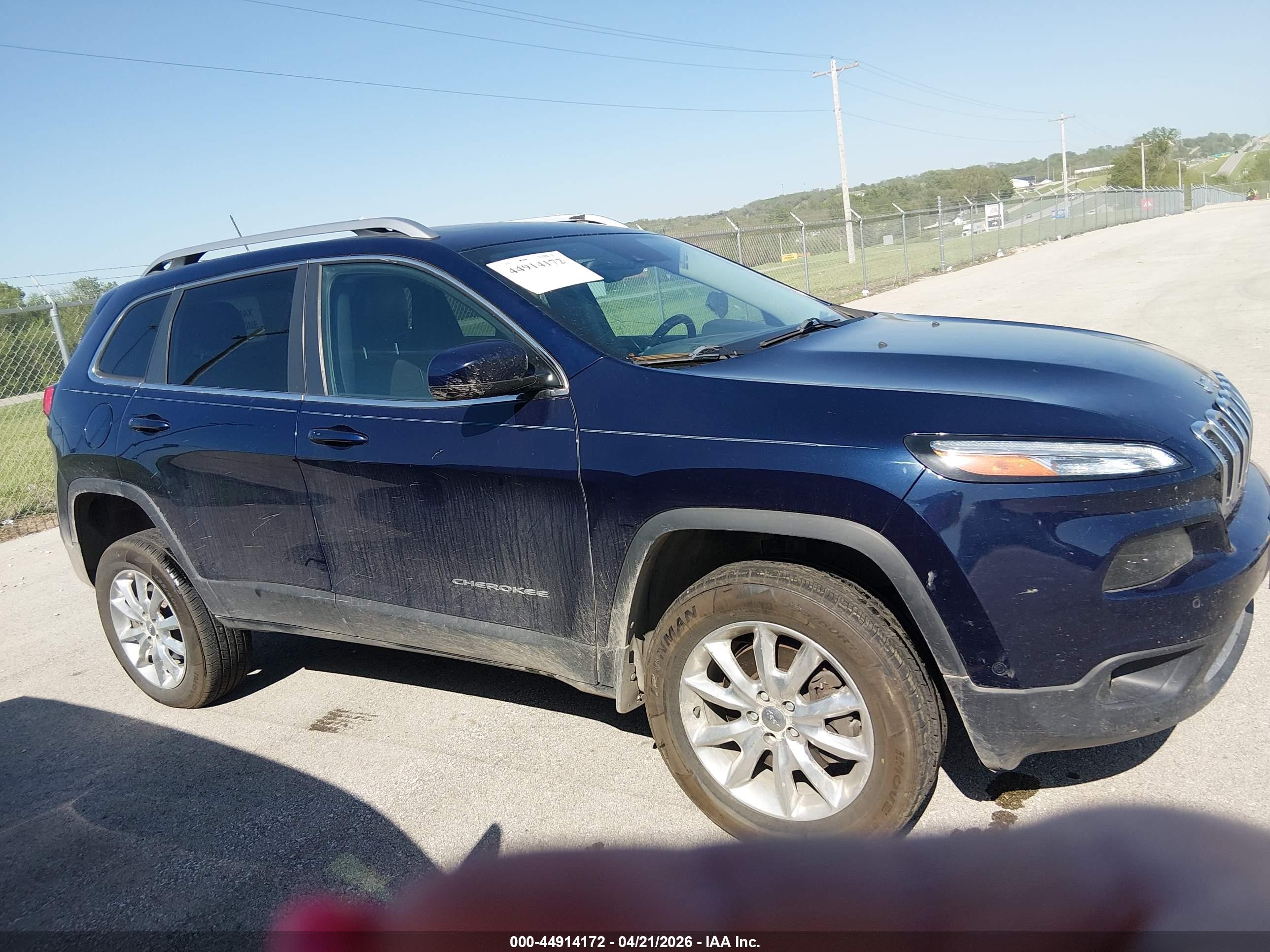 2014 Jeep Cherokee Limited Blue vin: 1C4PJMDS5EW189988