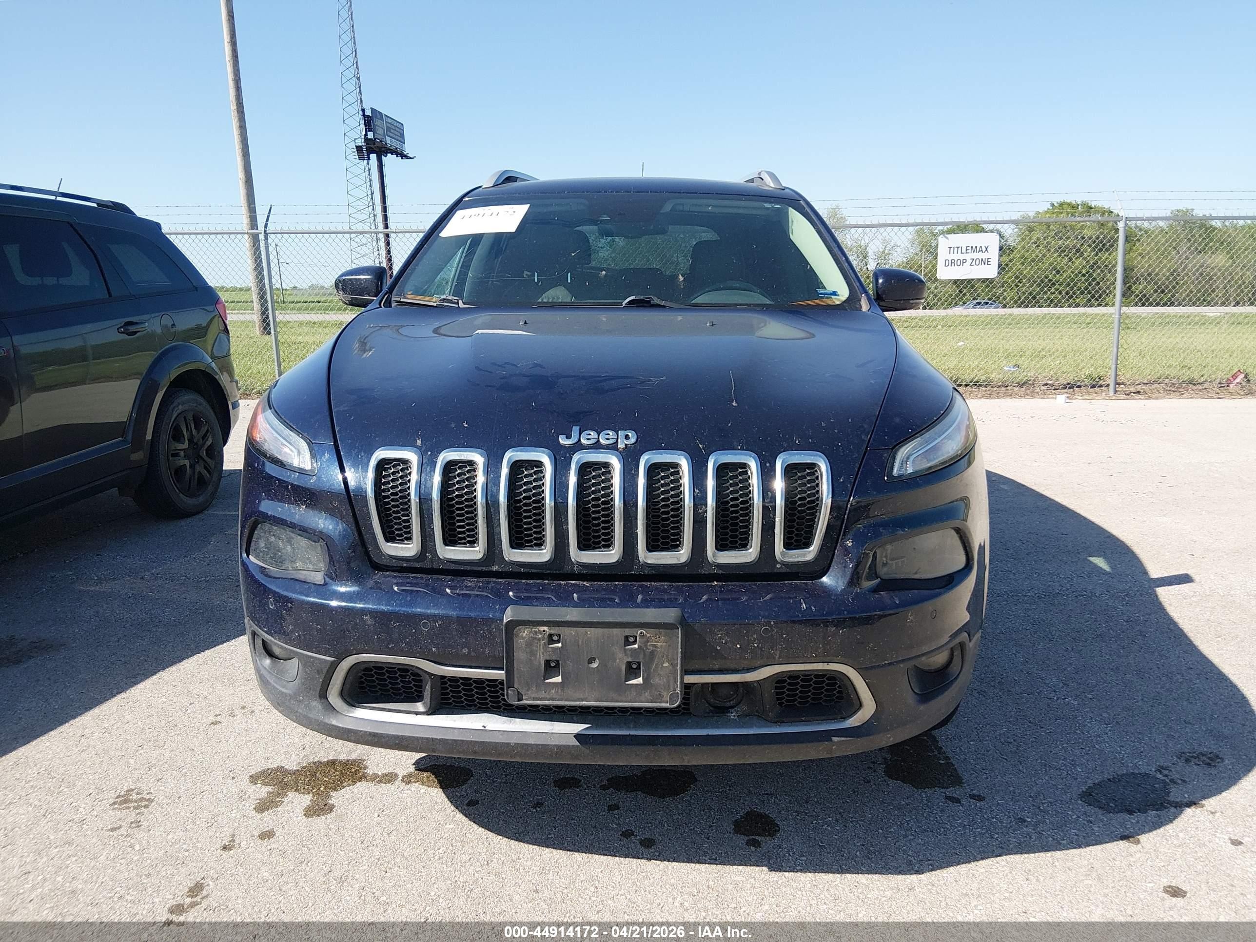 2014 Jeep Cherokee Limited Blue vin: 1C4PJMDS5EW189988
