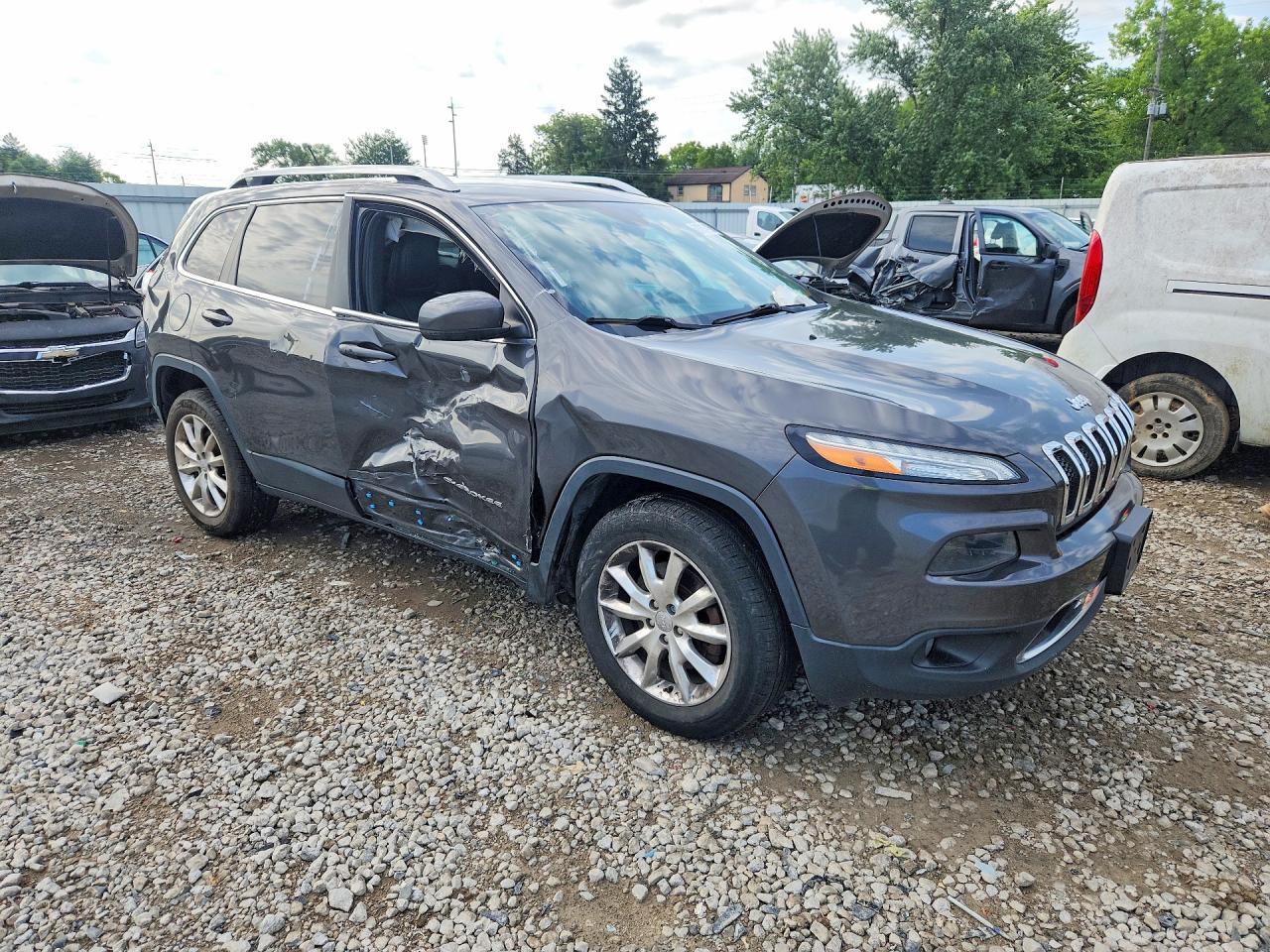 2014 Jeep Cherokee Limited Gray vin: 1C4PJMDS5EW218843