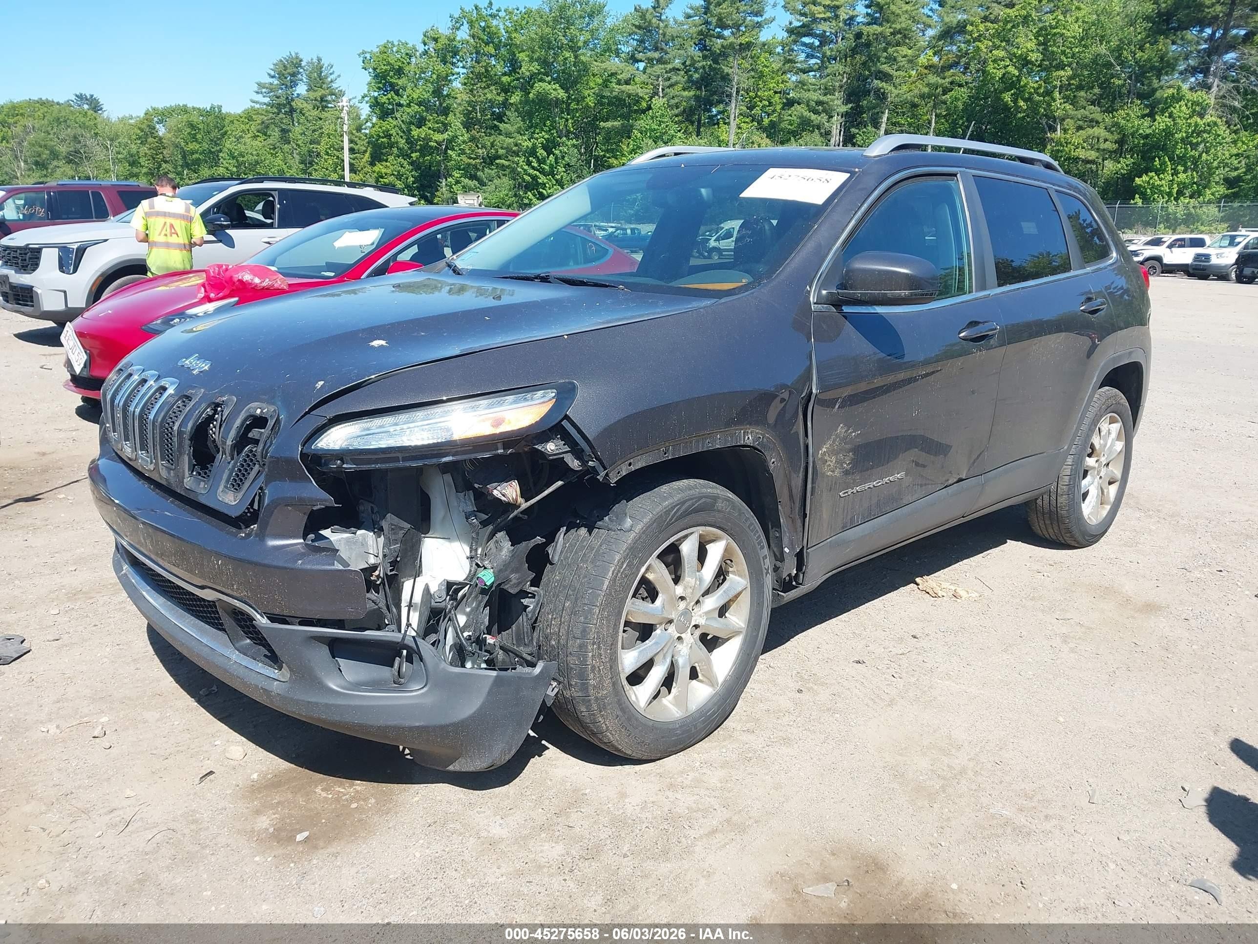2014 Jeep Cherokee Limited Gray vin: 1C4PJMDS5EW218986