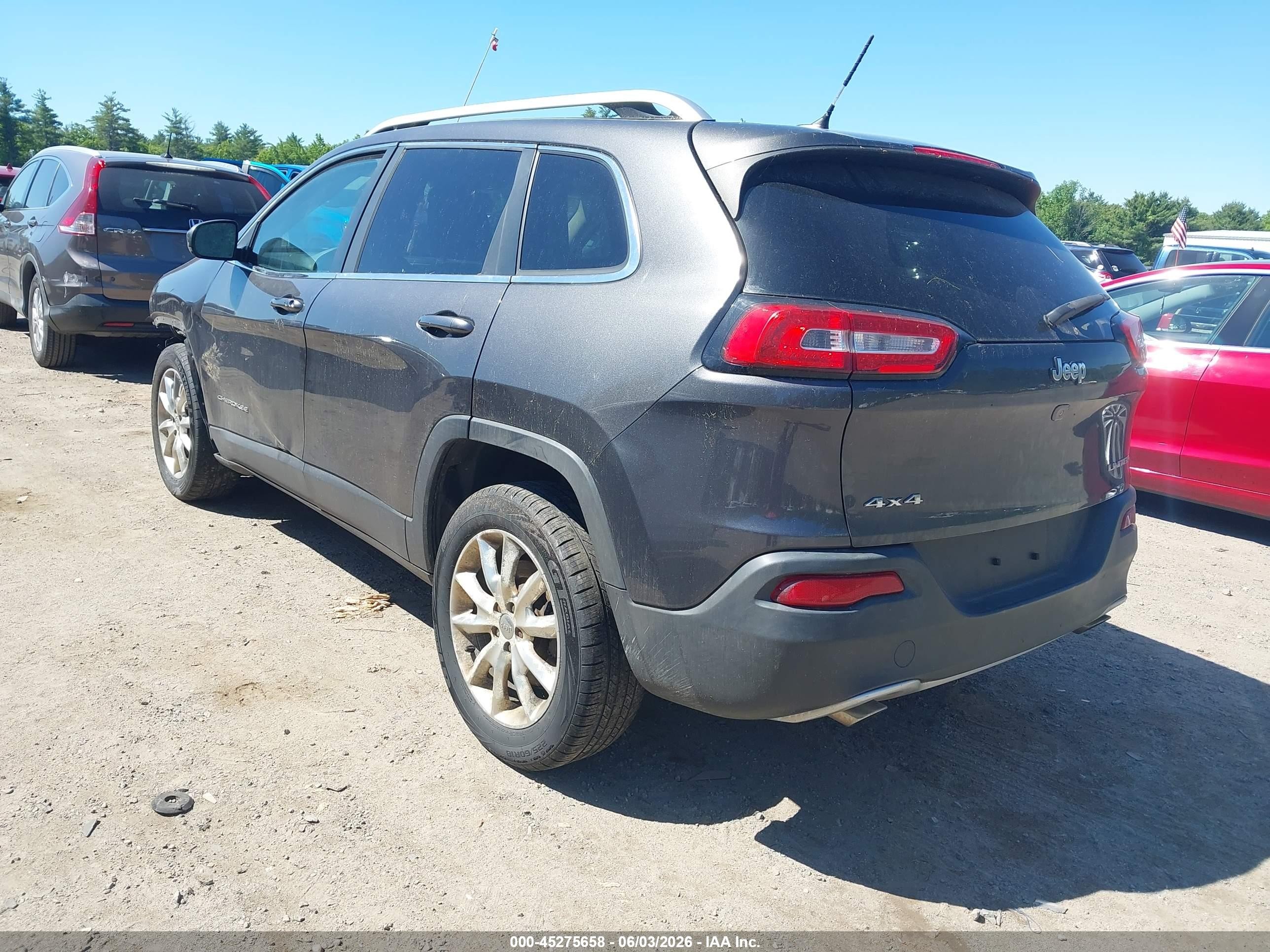 2014 Jeep Cherokee Limited Gray vin: 1C4PJMDS5EW218986
