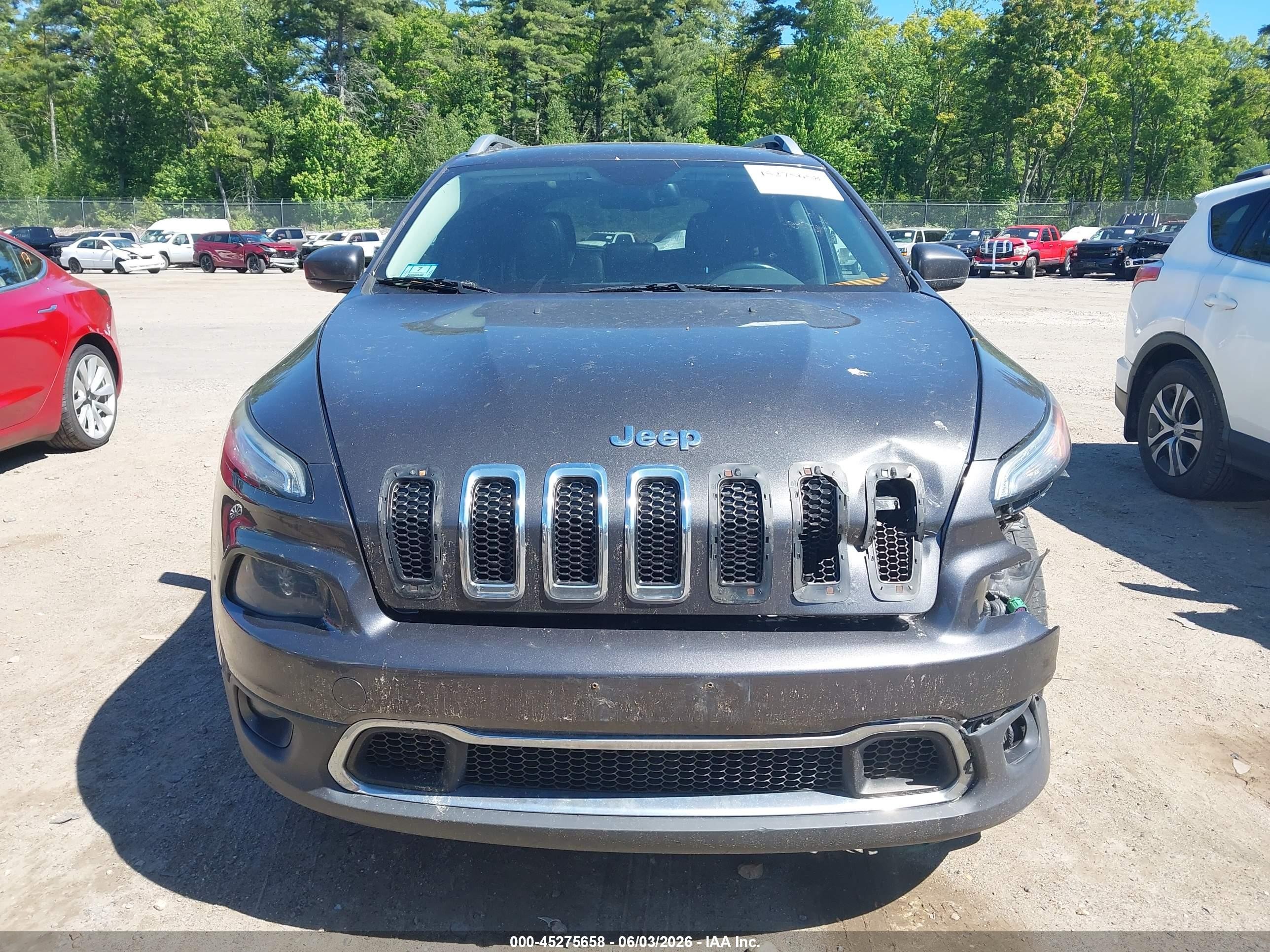 2014 Jeep Cherokee Limited Gray vin: 1C4PJMDS5EW218986