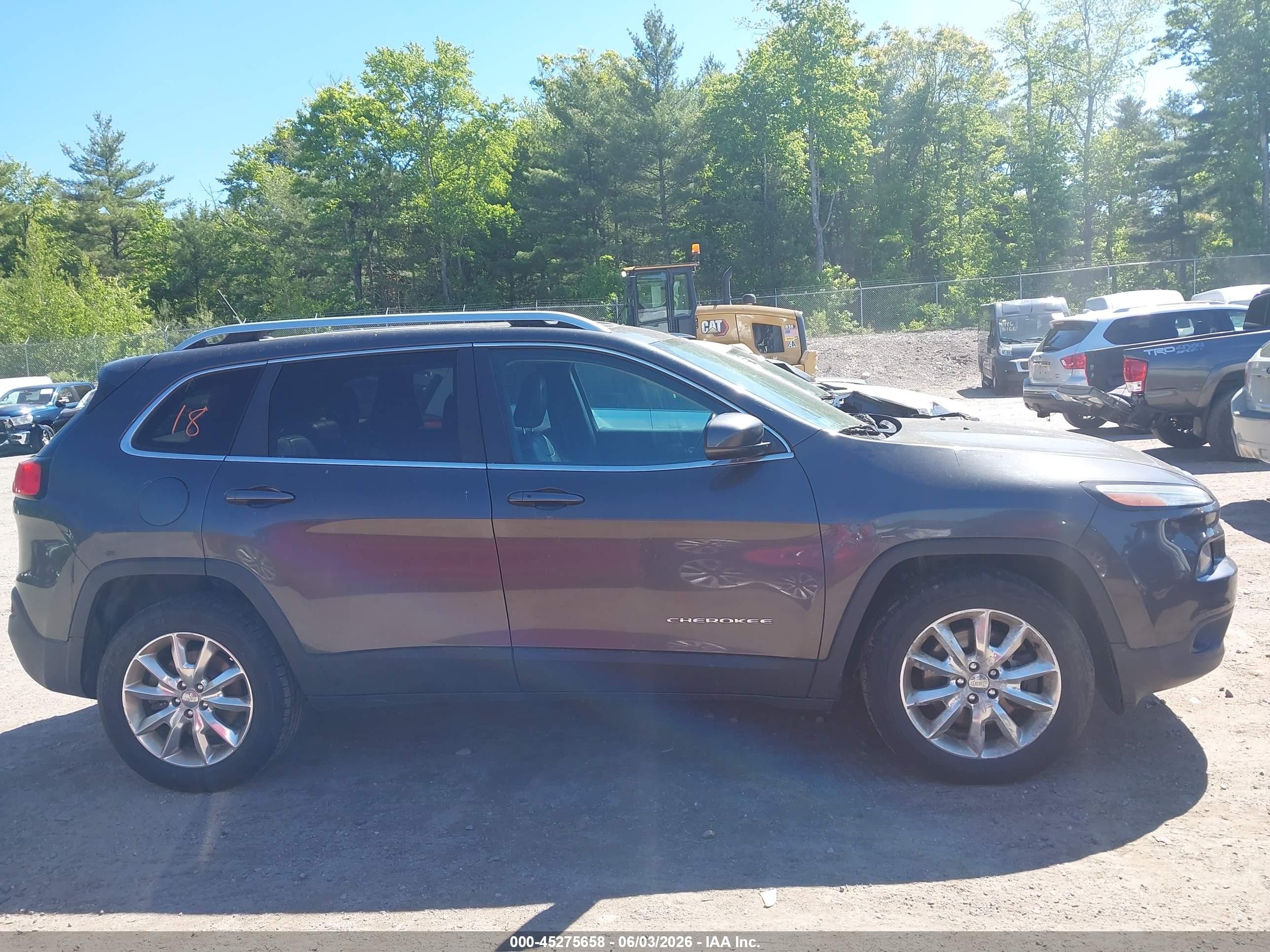 2014 Jeep Cherokee Limited Gray vin: 1C4PJMDS5EW218986