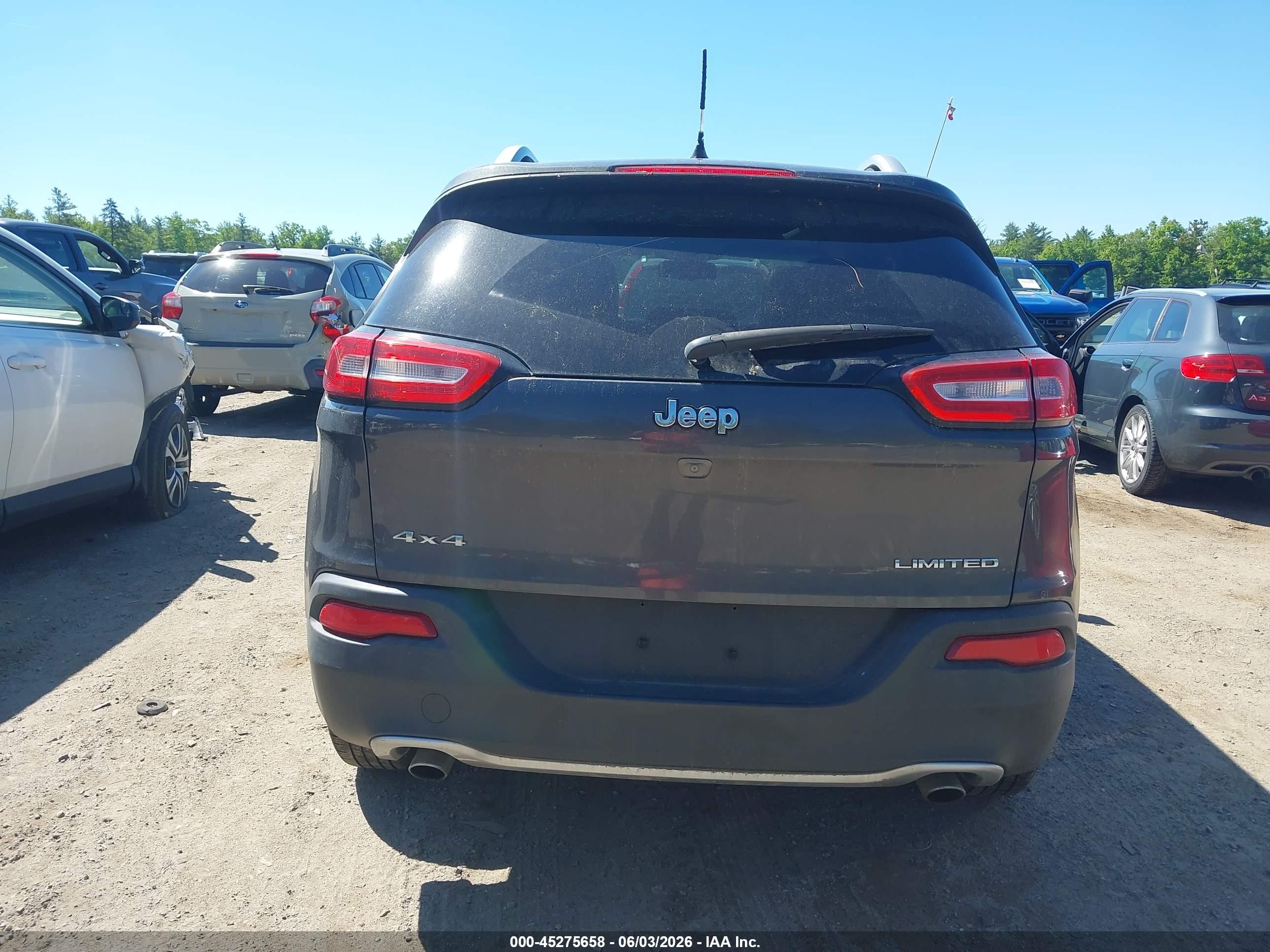 2014 Jeep Cherokee Limited Gray vin: 1C4PJMDS5EW218986