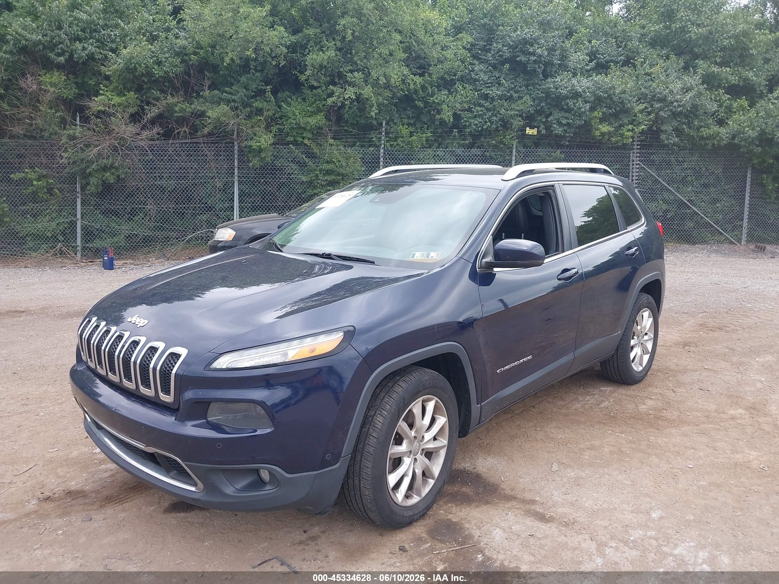 2014 Jeep Cherokee Limited Blue vin: 1C4PJMDS5EW226389