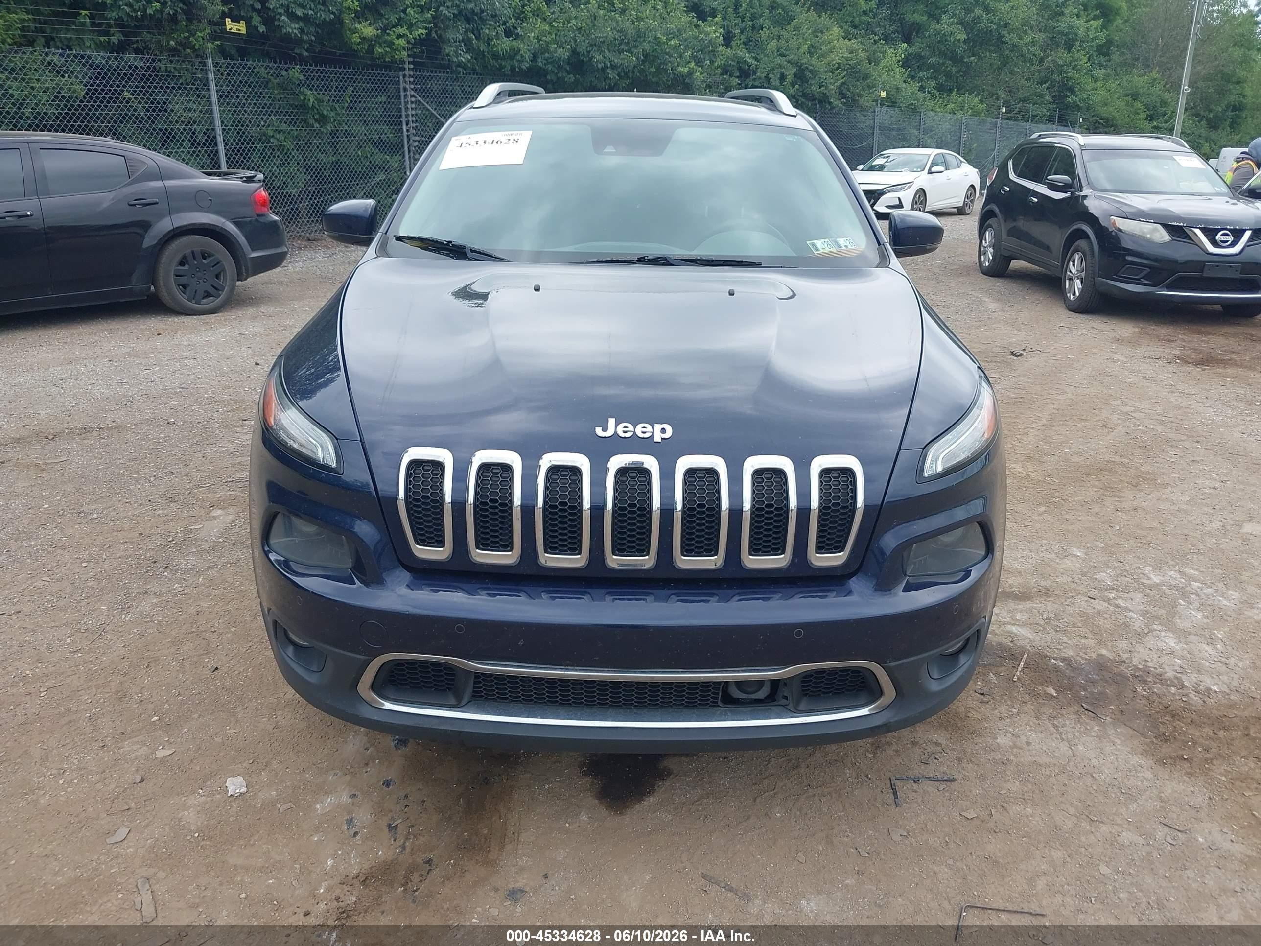 2014 Jeep Cherokee Limited Blue vin: 1C4PJMDS5EW226389