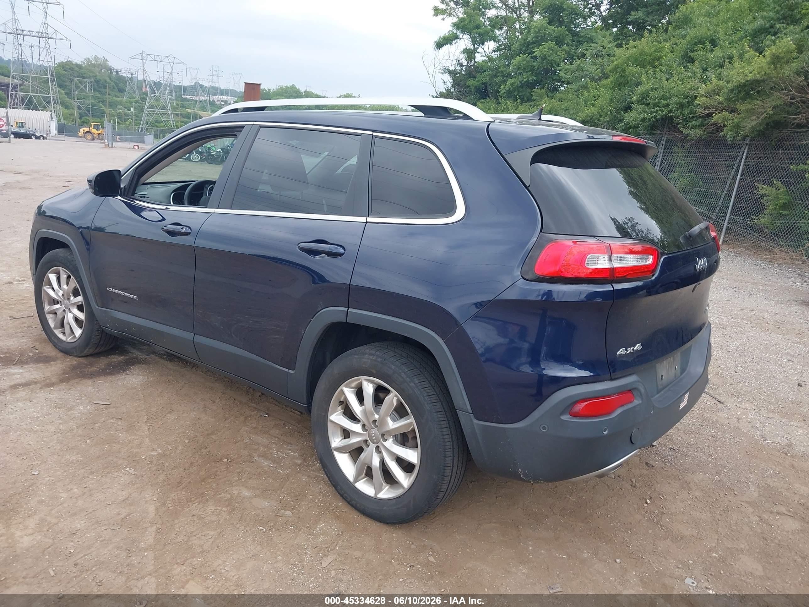 2014 Jeep Cherokee Limited Blue vin: 1C4PJMDS5EW226389