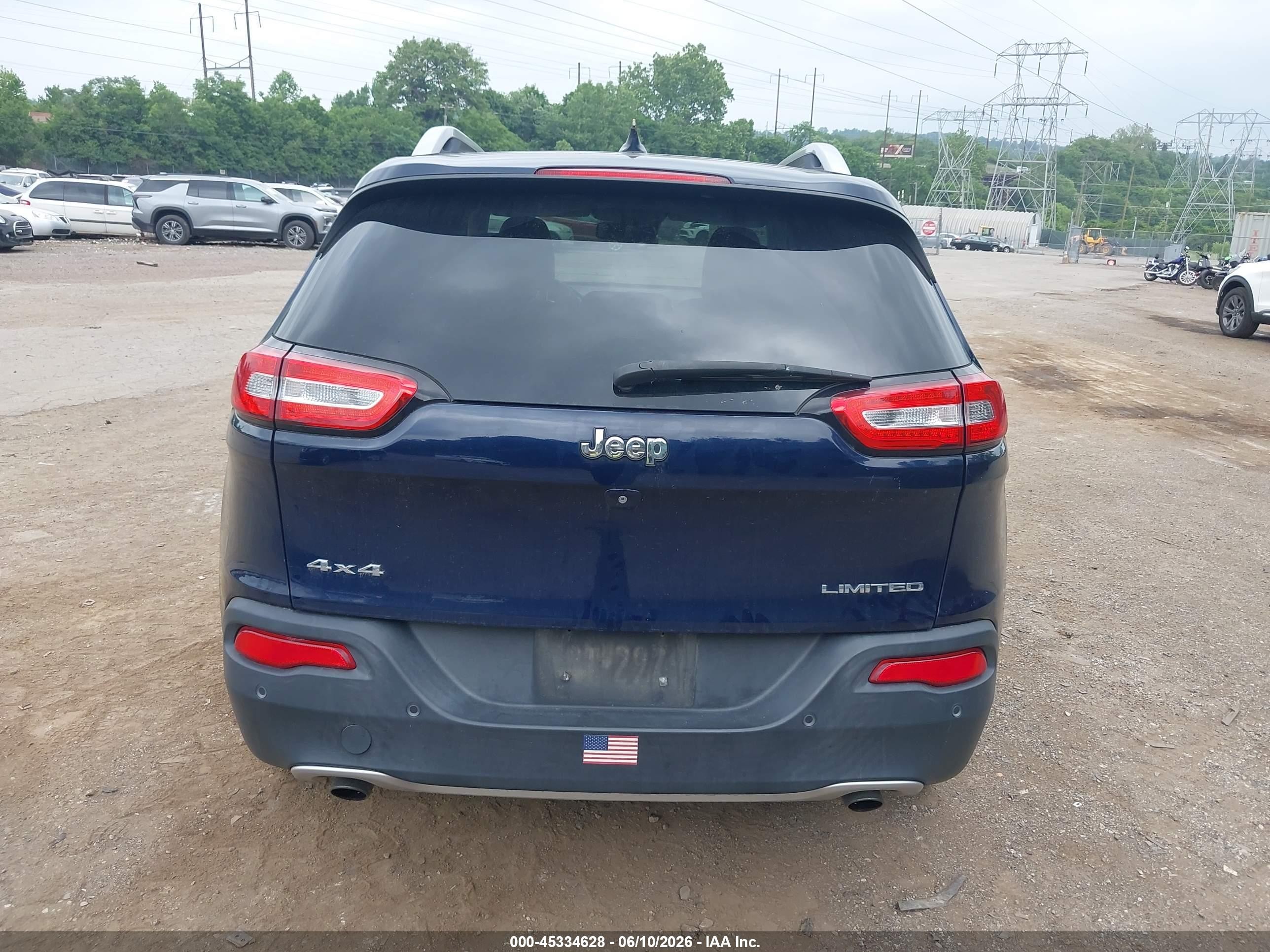 2014 Jeep Cherokee Limited Blue vin: 1C4PJMDS5EW226389