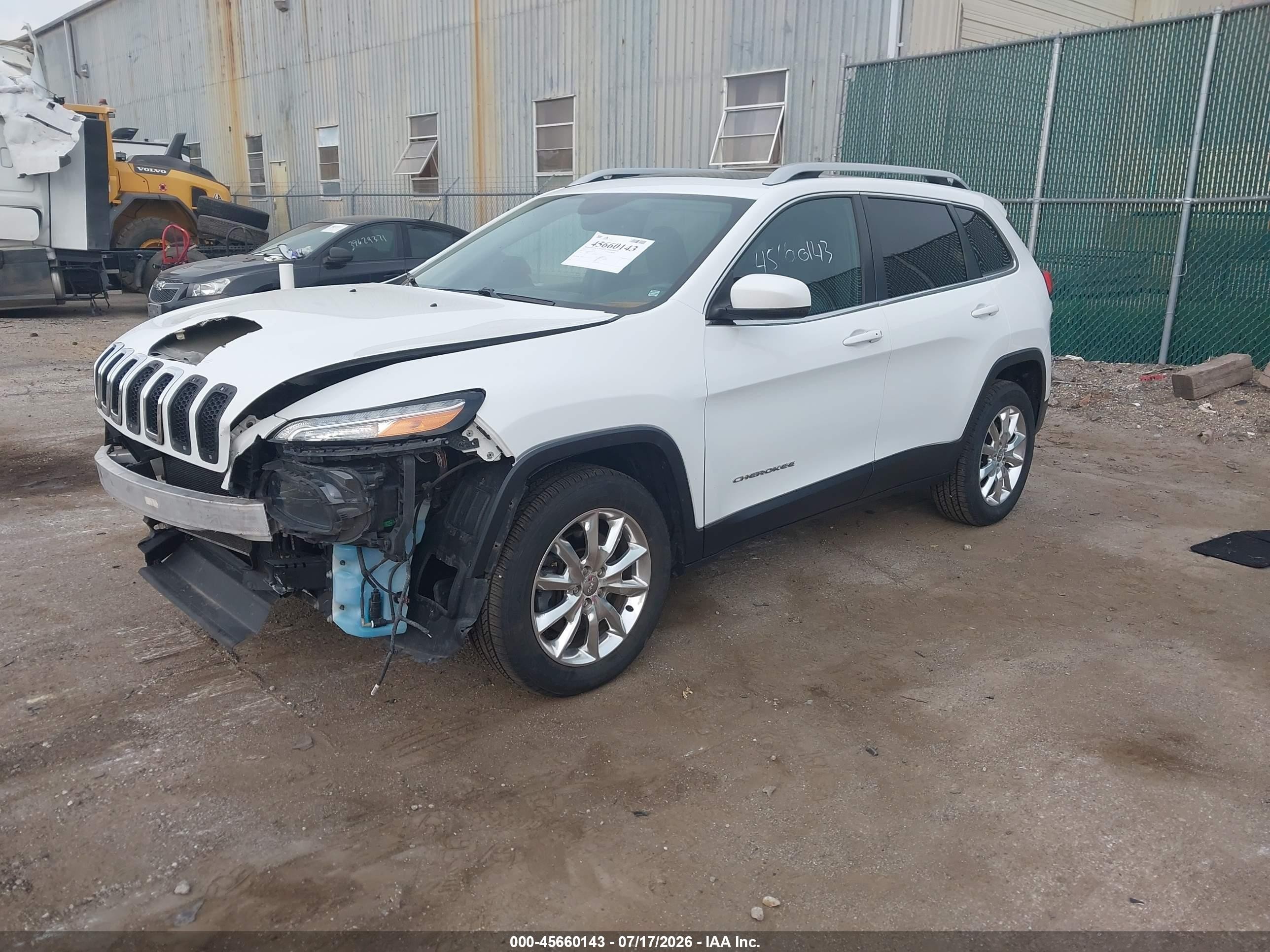 2014 Jeep Cherokee Limited White vin: 1C4PJMDS5EW236758
