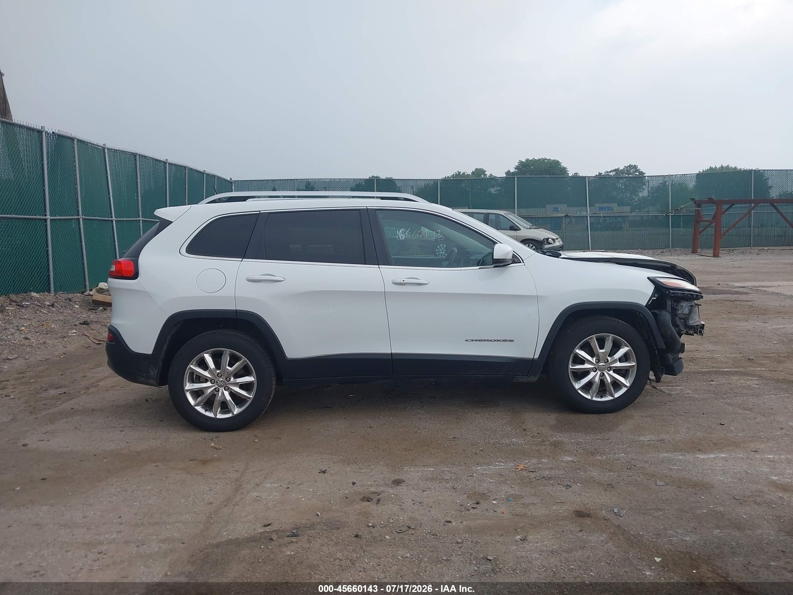2014 Jeep Cherokee Limited White vin: 1C4PJMDS5EW236758