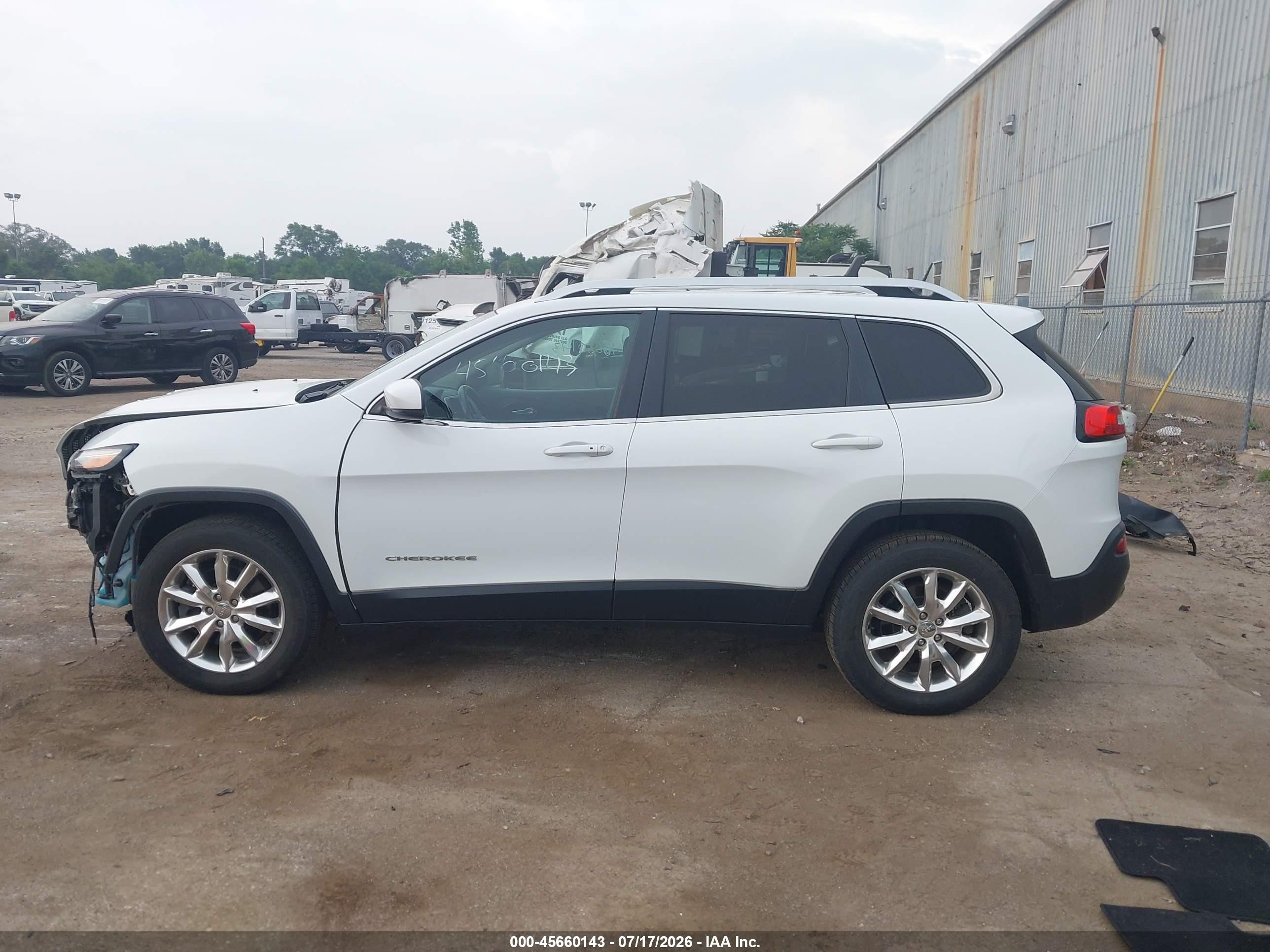 2014 Jeep Cherokee Limited White vin: 1C4PJMDS5EW236758