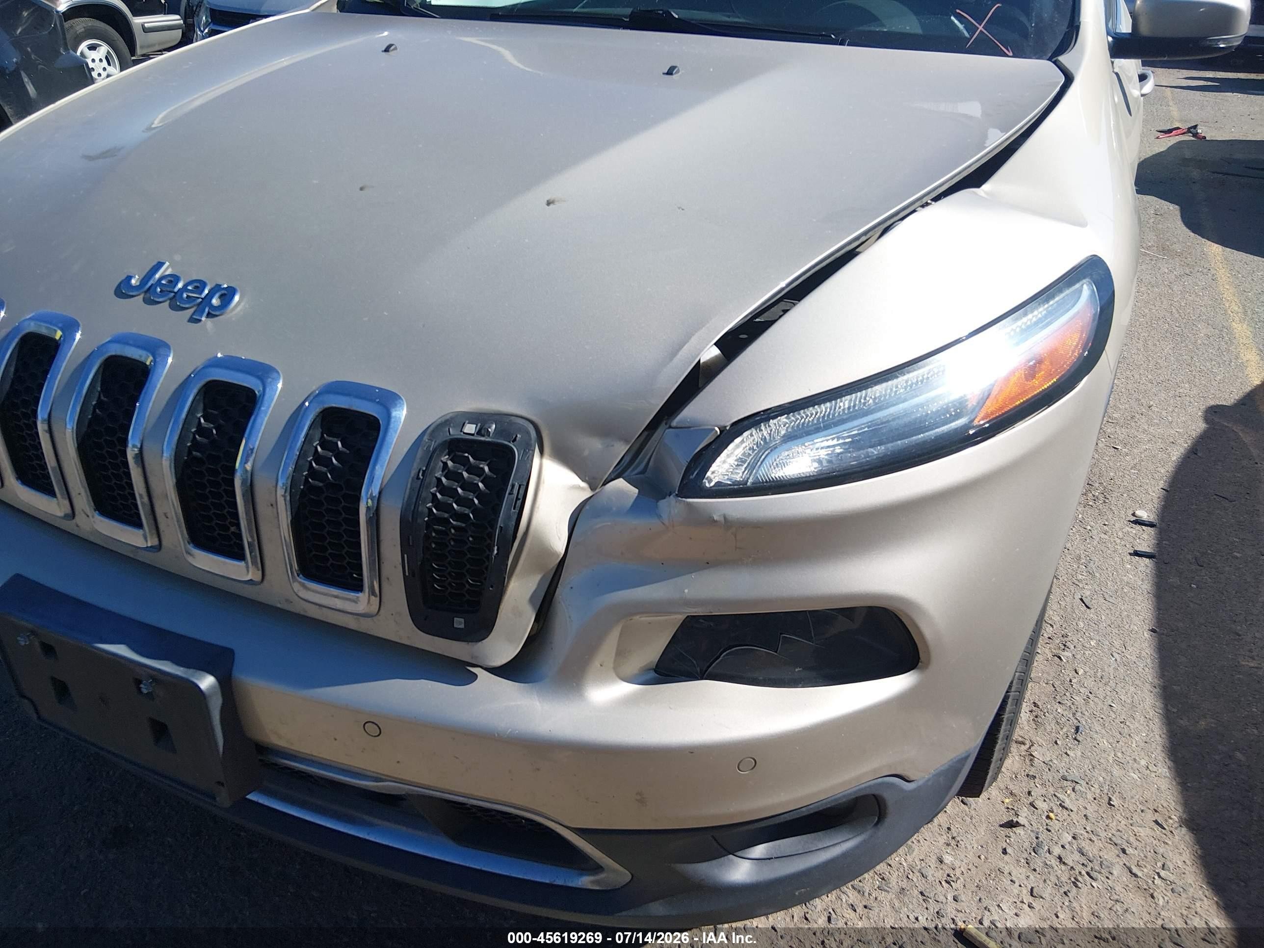 2014 Jeep Cherokee Limited Gold vin: 1C4PJMDS5EW240986