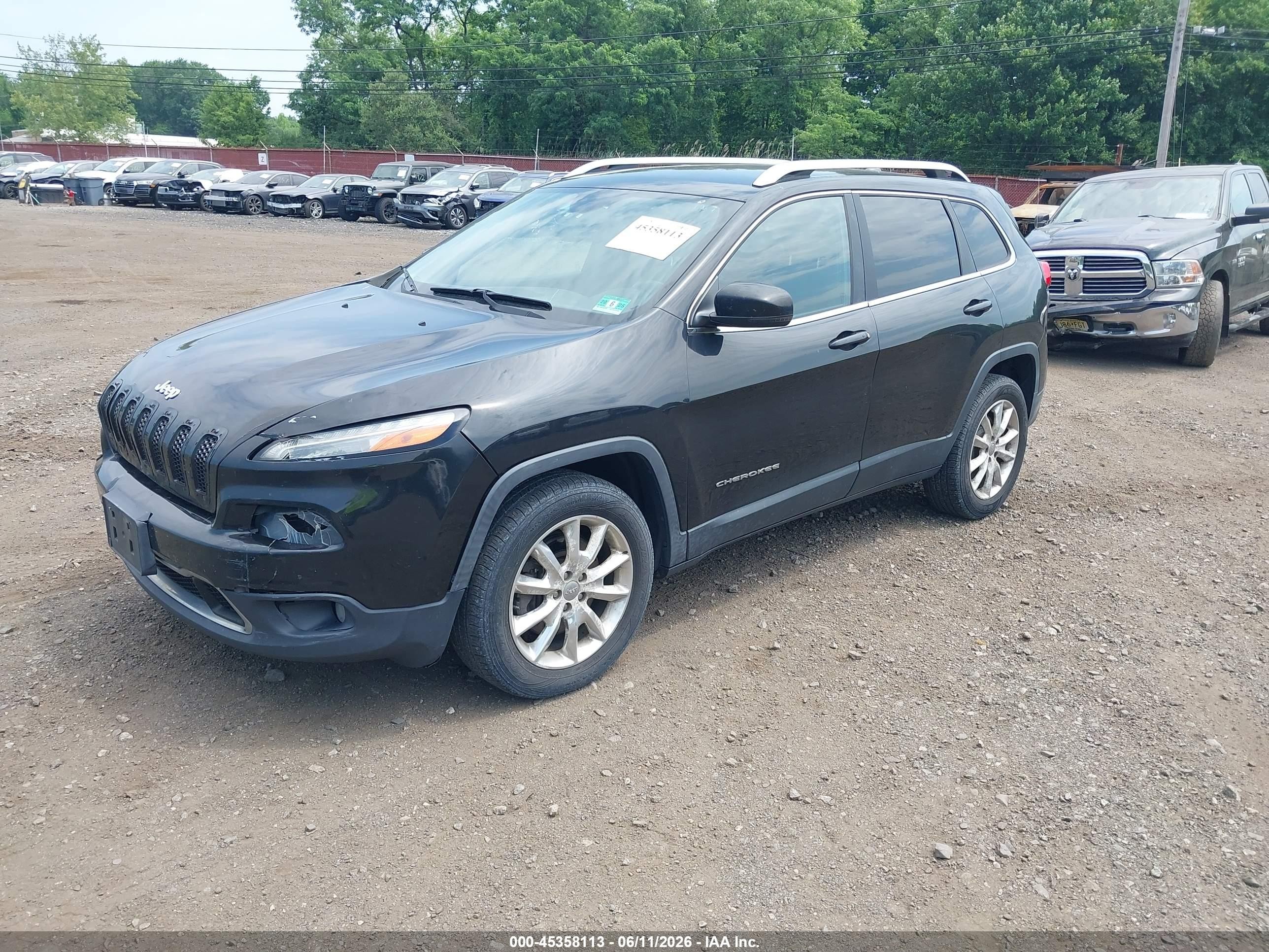 2014 Jeep Cherokee Limited Black vin: 1C4PJMDS5EW257884