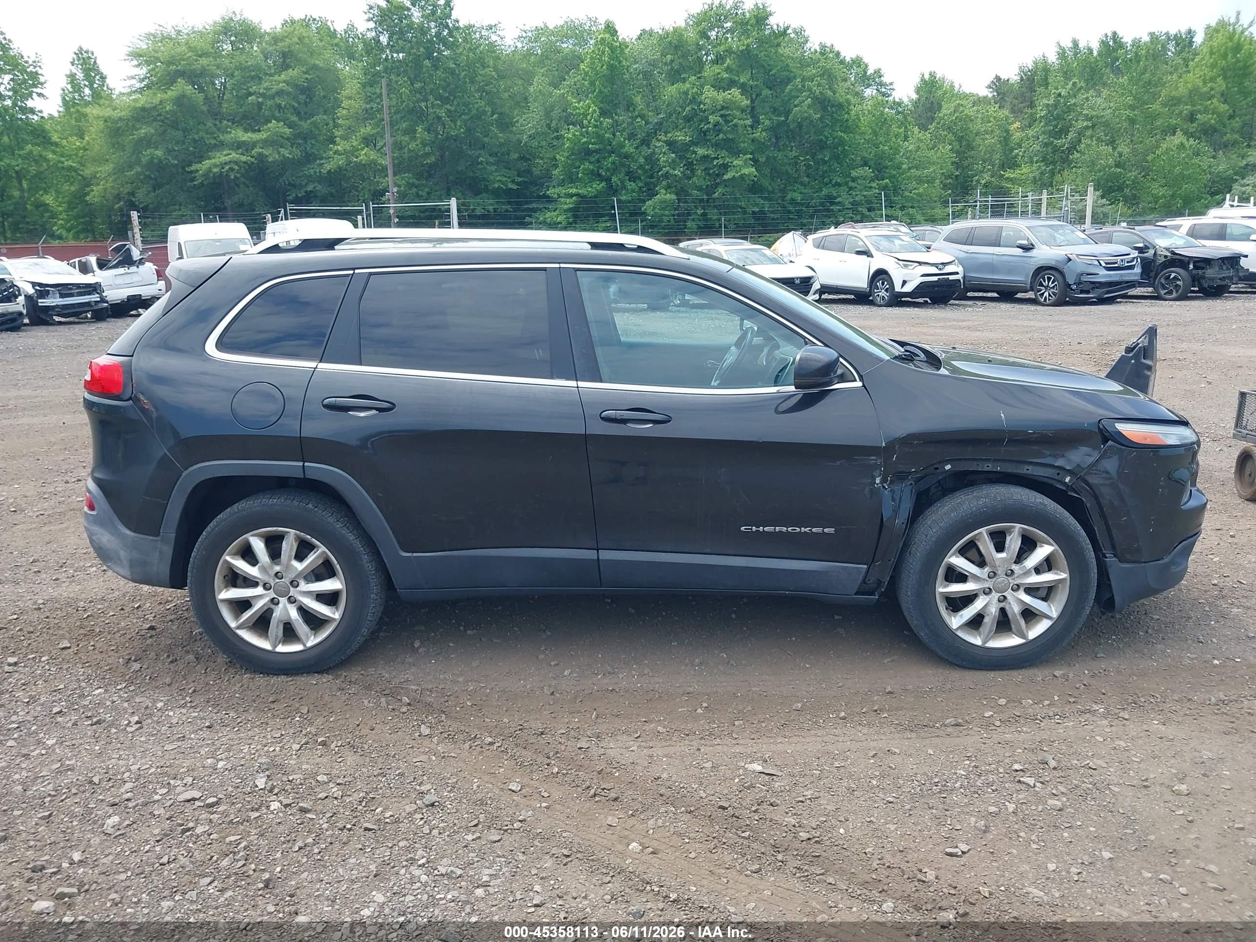 2014 Jeep Cherokee Limited Black vin: 1C4PJMDS5EW257884