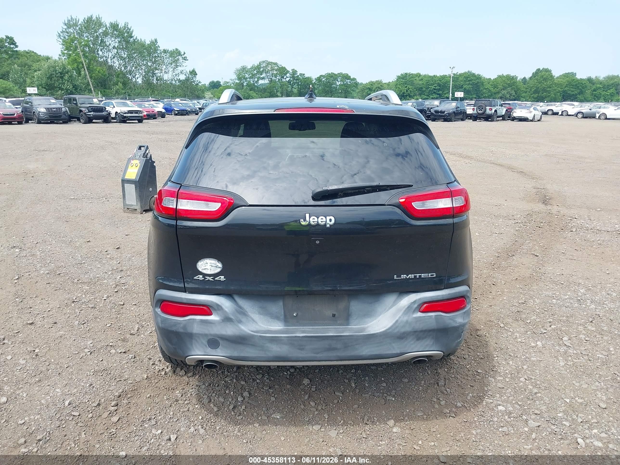 2014 Jeep Cherokee Limited Black vin: 1C4PJMDS5EW257884