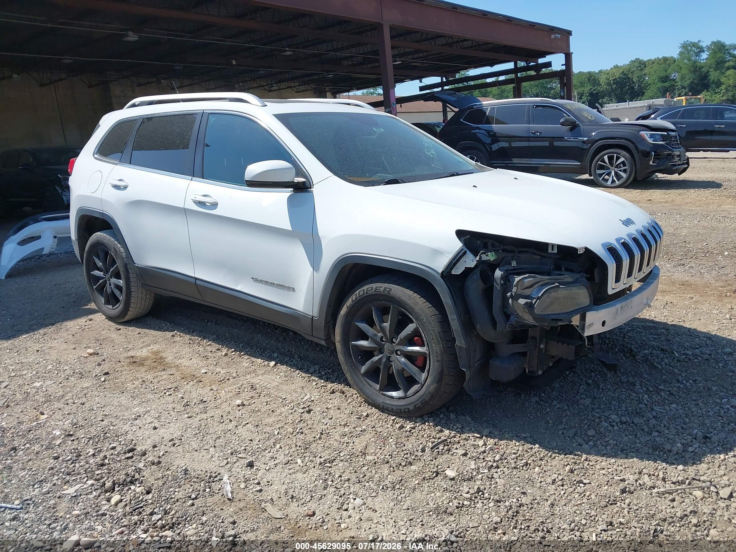 2014 Jeep Cherokee Limited White vin: 1C4PJMDS5EW280839
