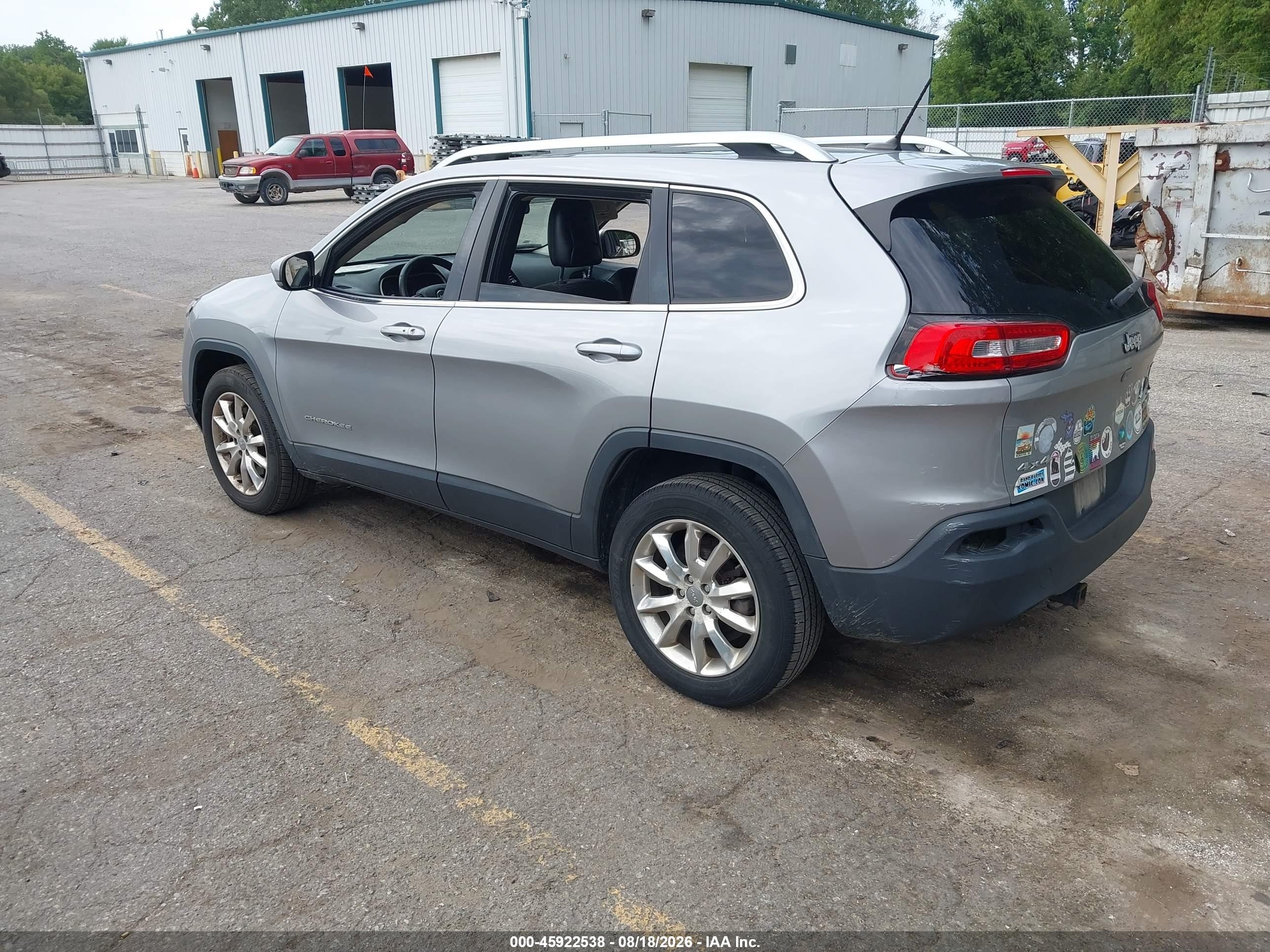 2015 Jeep Cherokee Limited Gray vin: 1C4PJMDS5FW522904