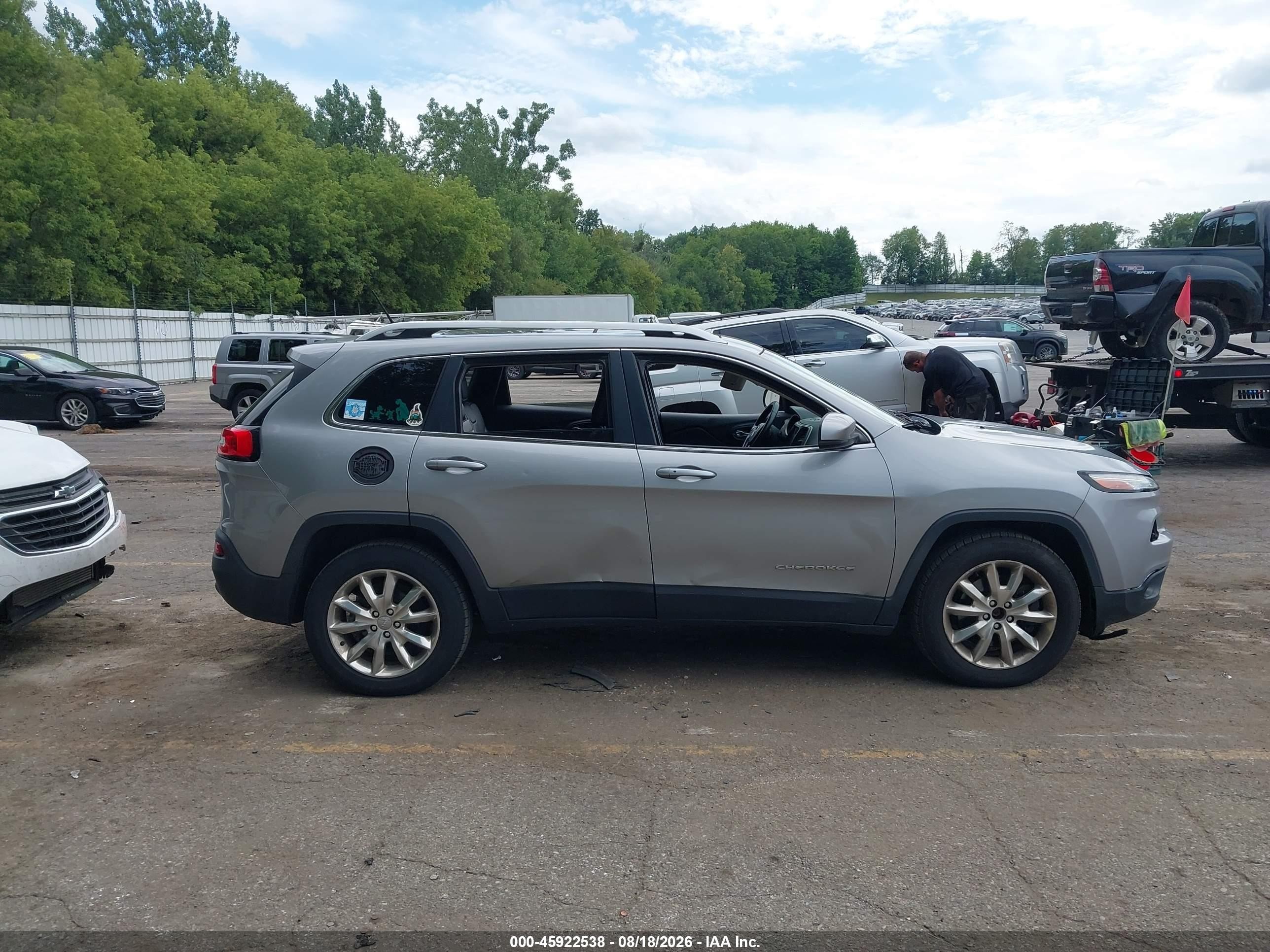 2015 Jeep Cherokee Limited Gray vin: 1C4PJMDS5FW522904