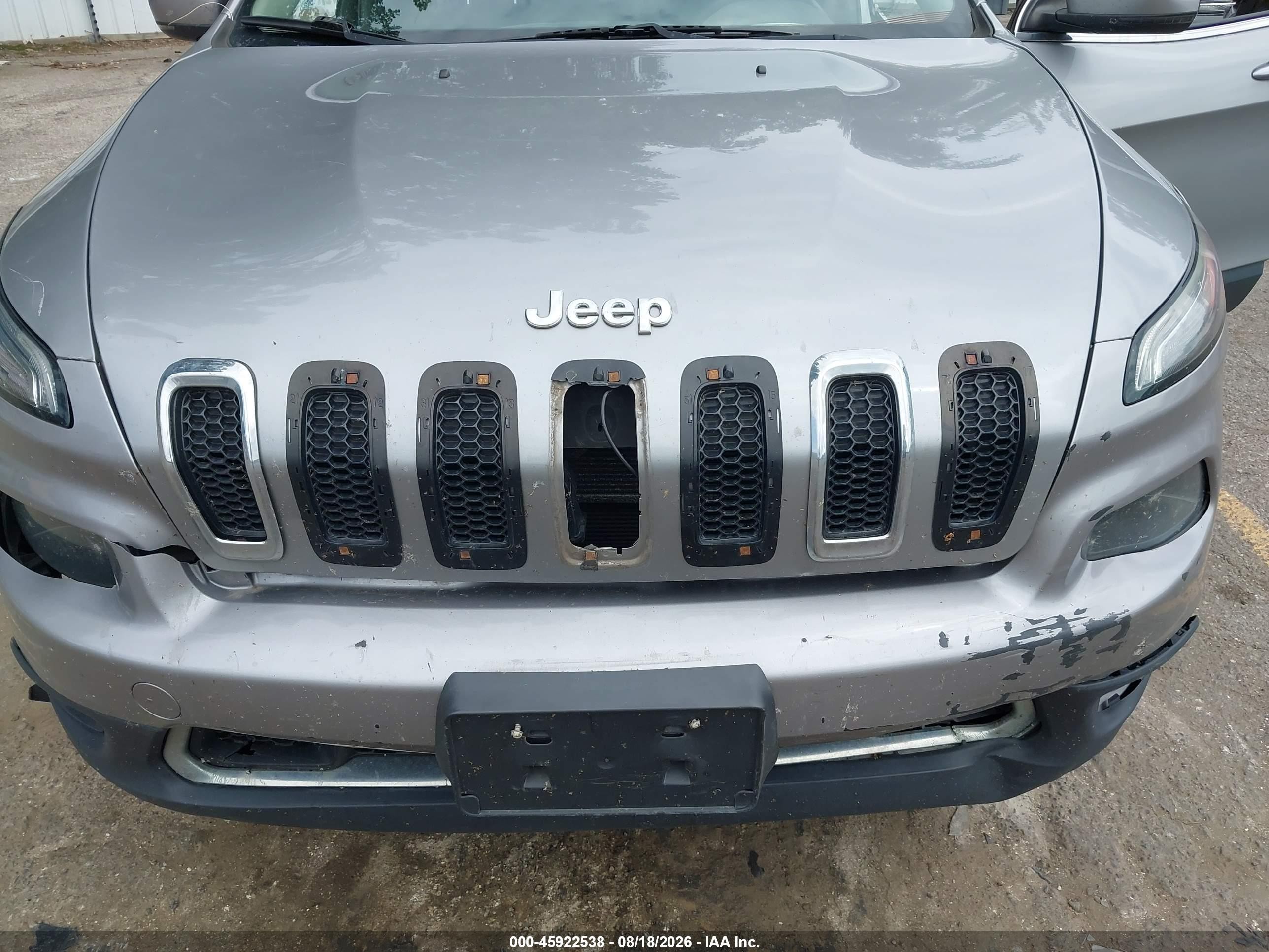 2015 Jeep Cherokee Limited Gray vin: 1C4PJMDS5FW522904