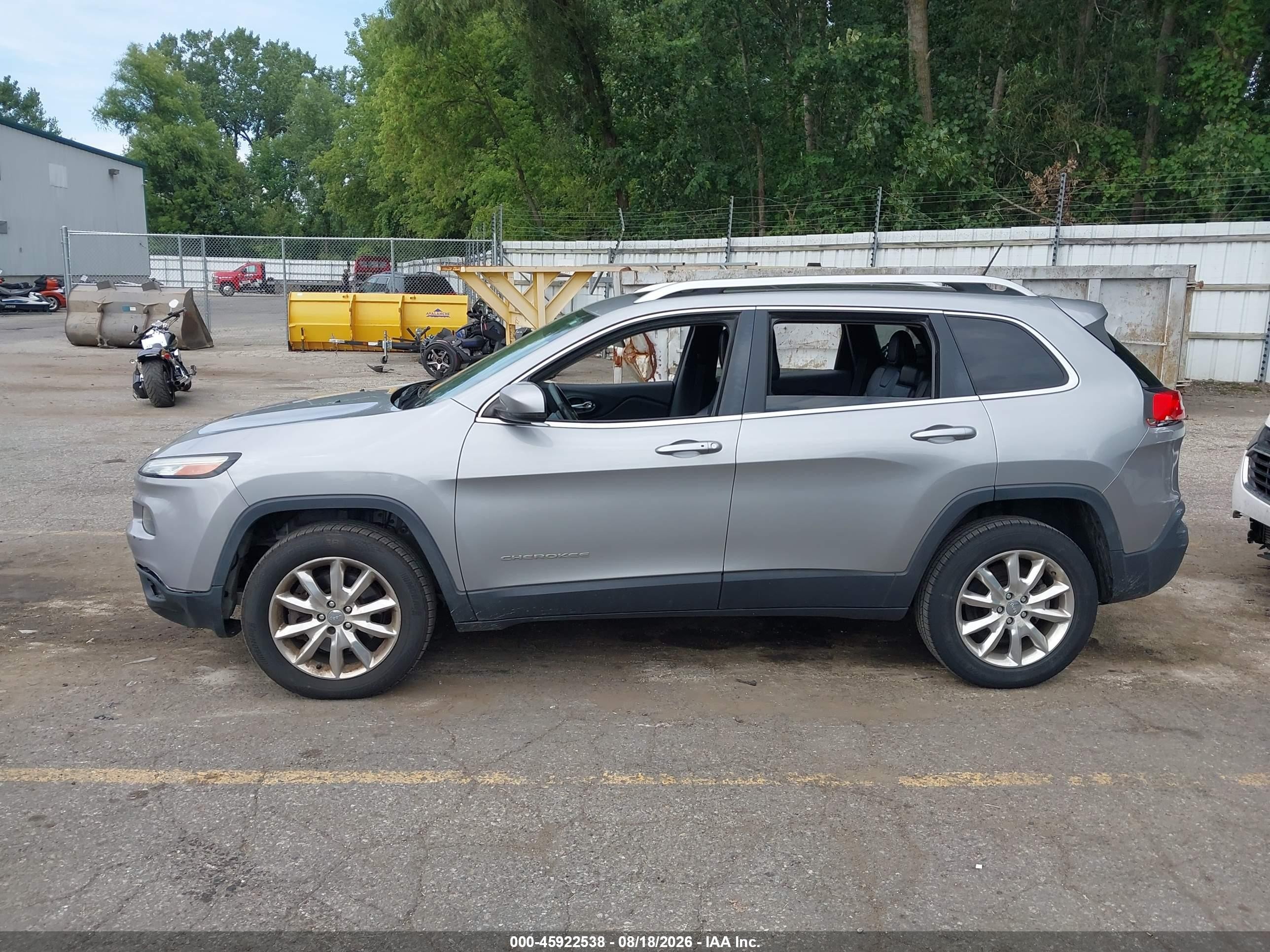 2015 Jeep Cherokee Limited Gray vin: 1C4PJMDS5FW522904