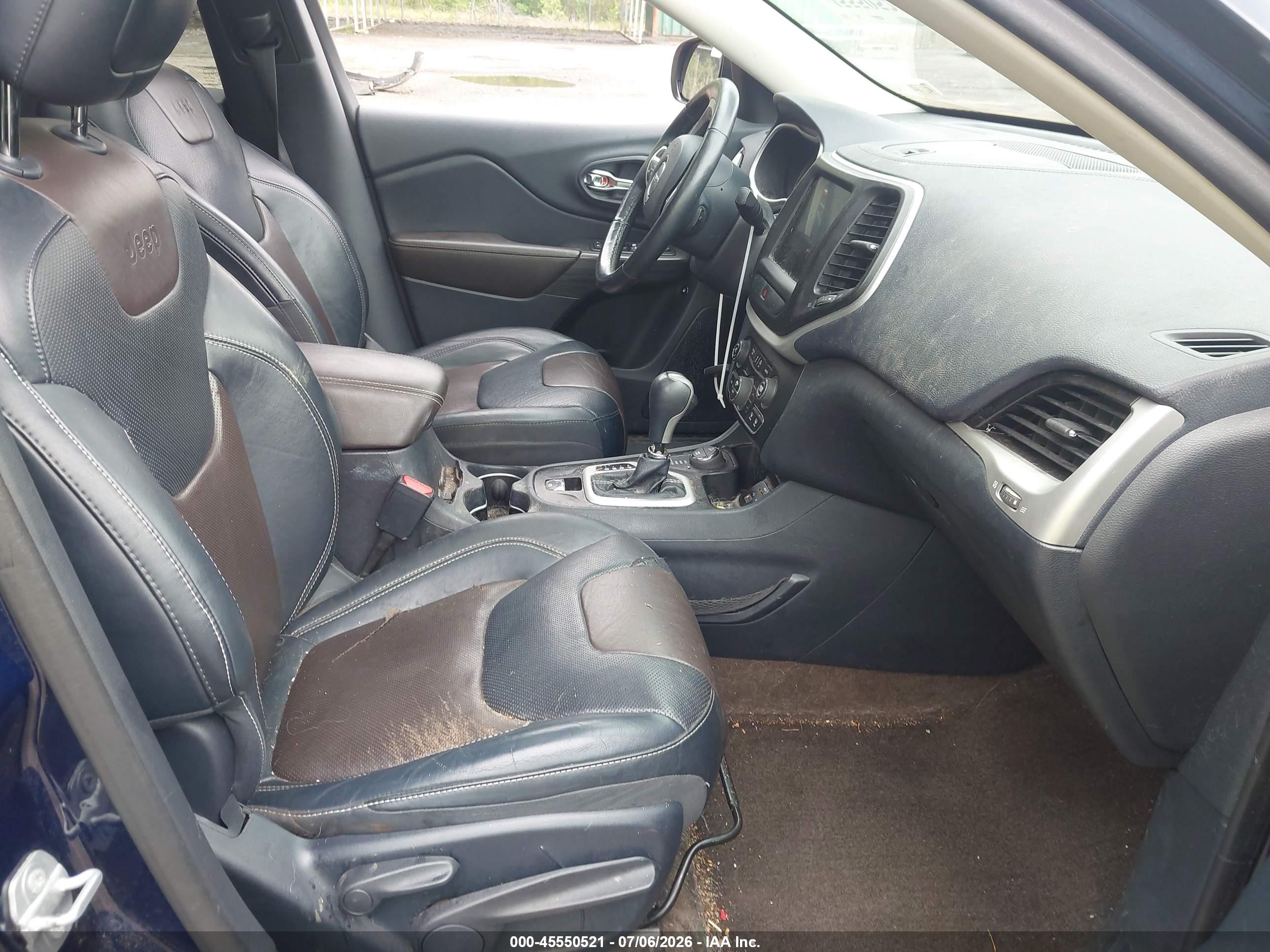 2015 Jeep Cherokee Limited Blue vin: 1C4PJMDS5FW667537