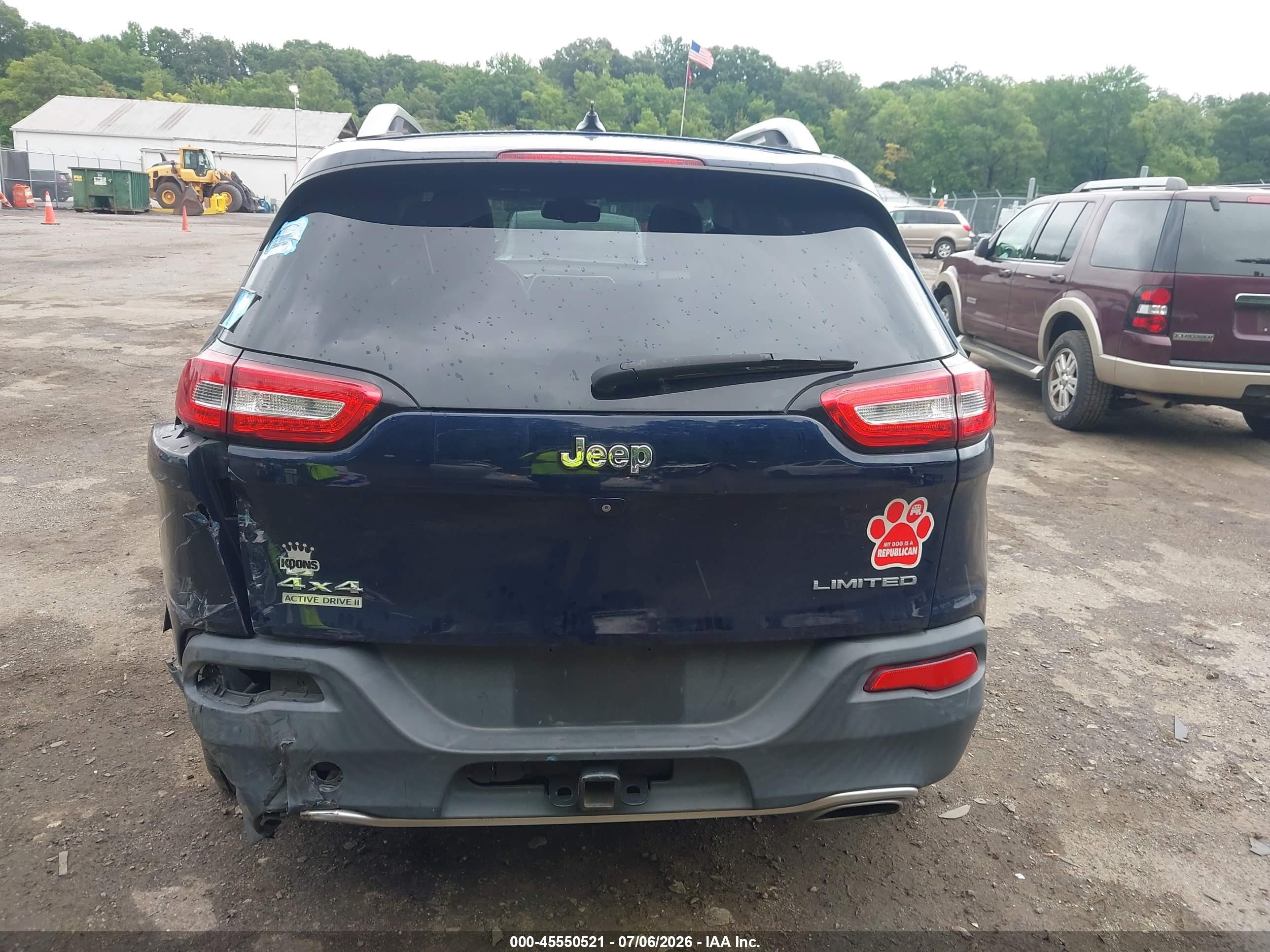 2015 Jeep Cherokee Limited Blue vin: 1C4PJMDS5FW667537