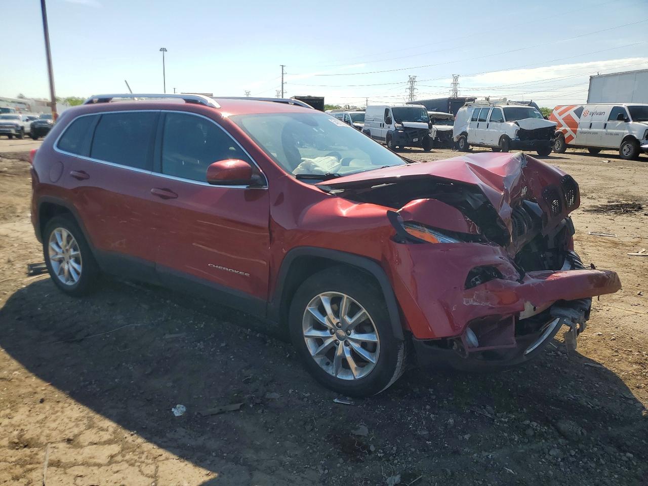 2015 Jeep Cherokee Limited Red vin: 1C4PJMDS5FW703632