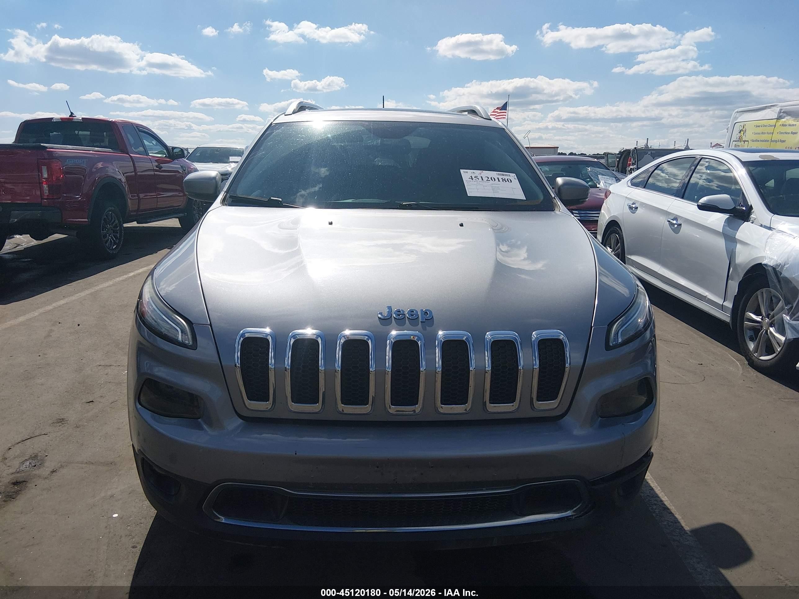 2015 Jeep Cherokee Limited Silver vin: 1C4PJMDS5FW706076