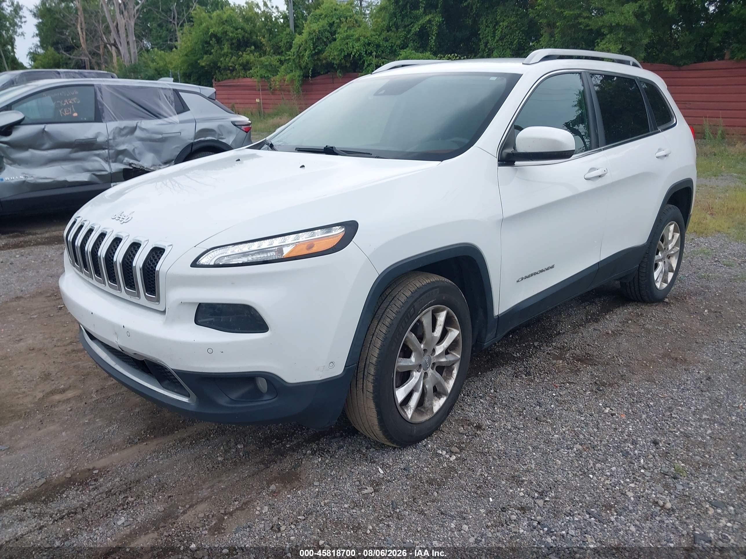 2015 Jeep Cherokee Limited White vin: 1C4PJMDS5FW716560