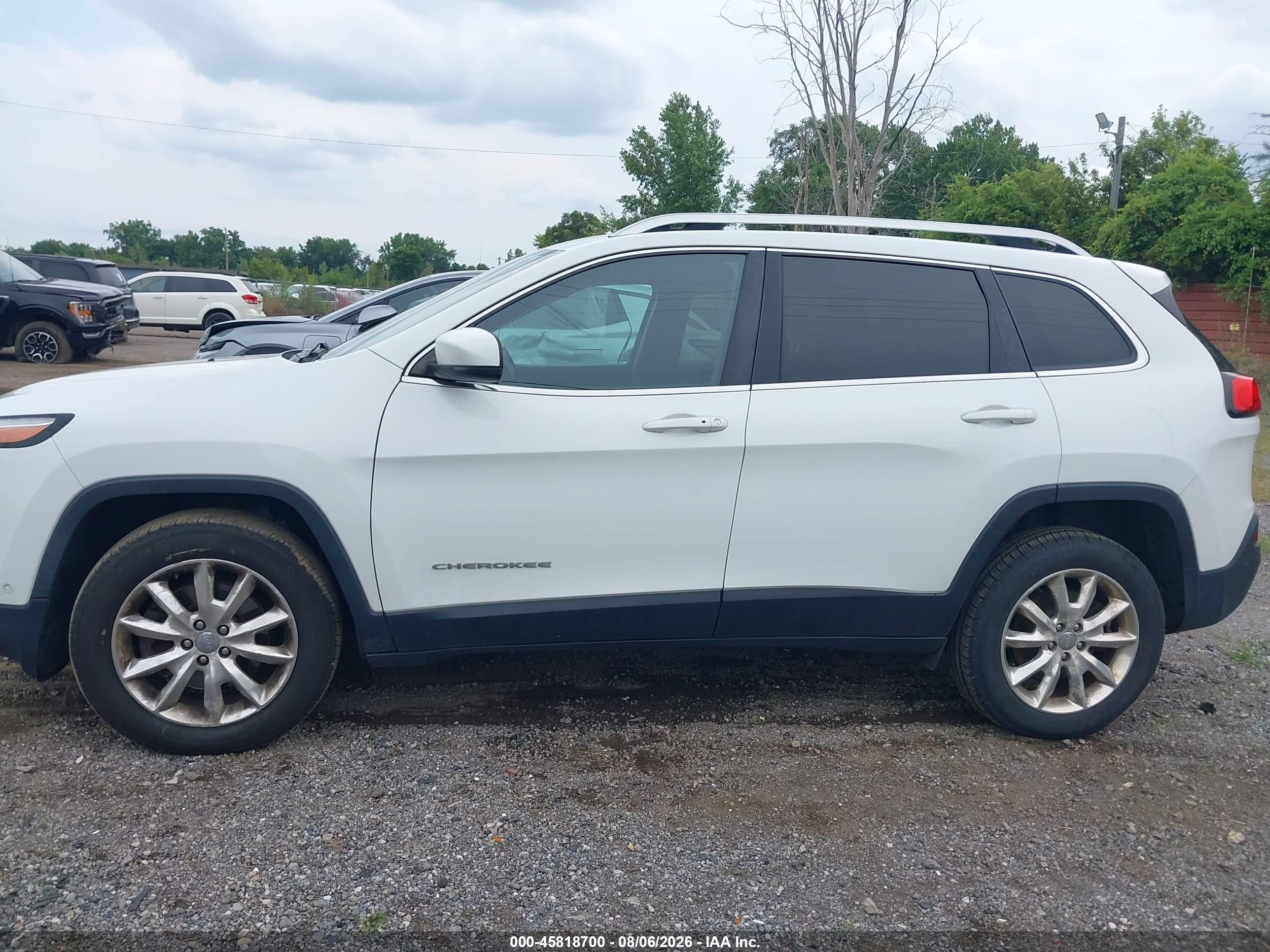 2015 Jeep Cherokee Limited White vin: 1C4PJMDS5FW716560