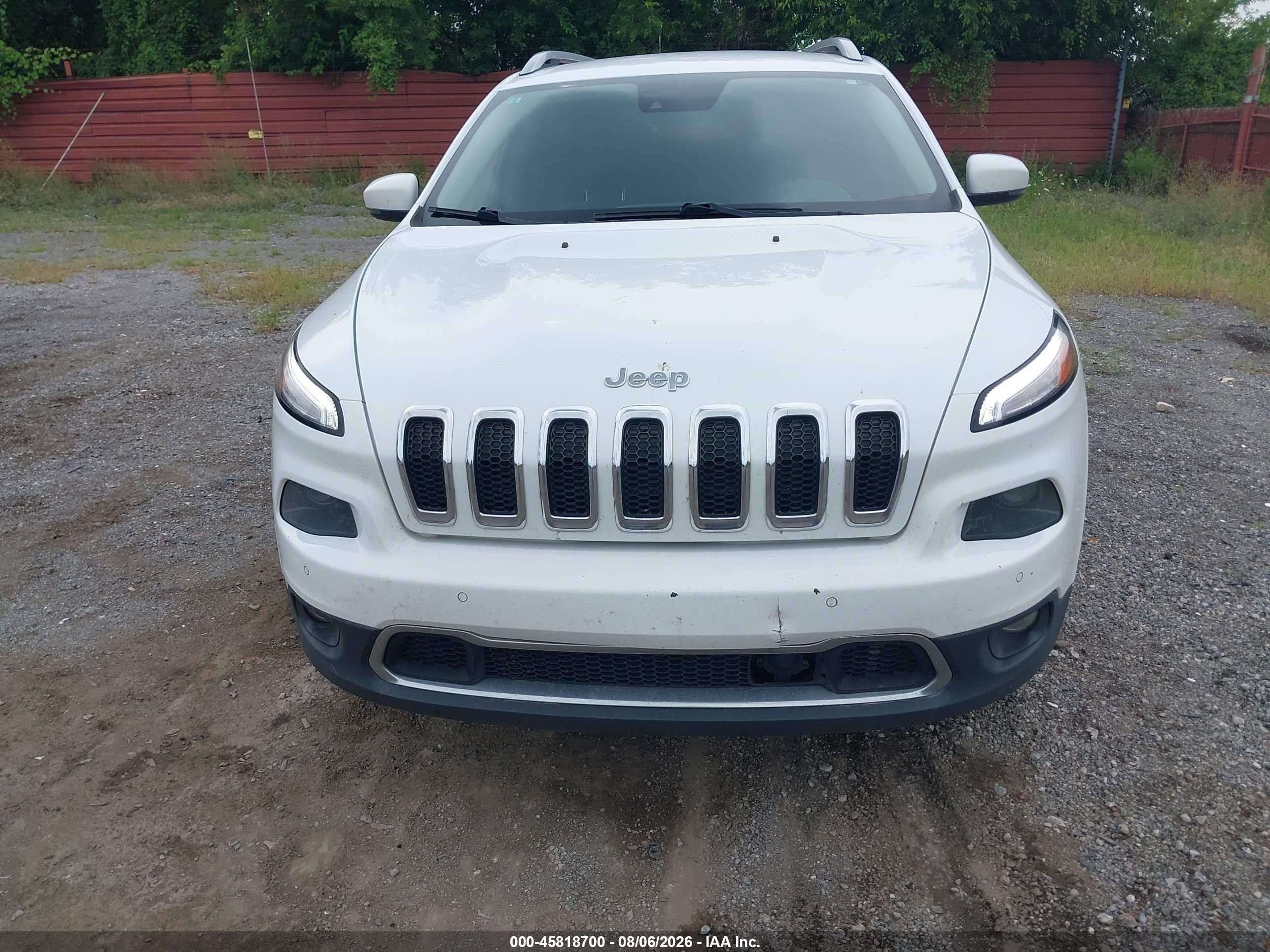 2015 Jeep Cherokee Limited White vin: 1C4PJMDS5FW716560