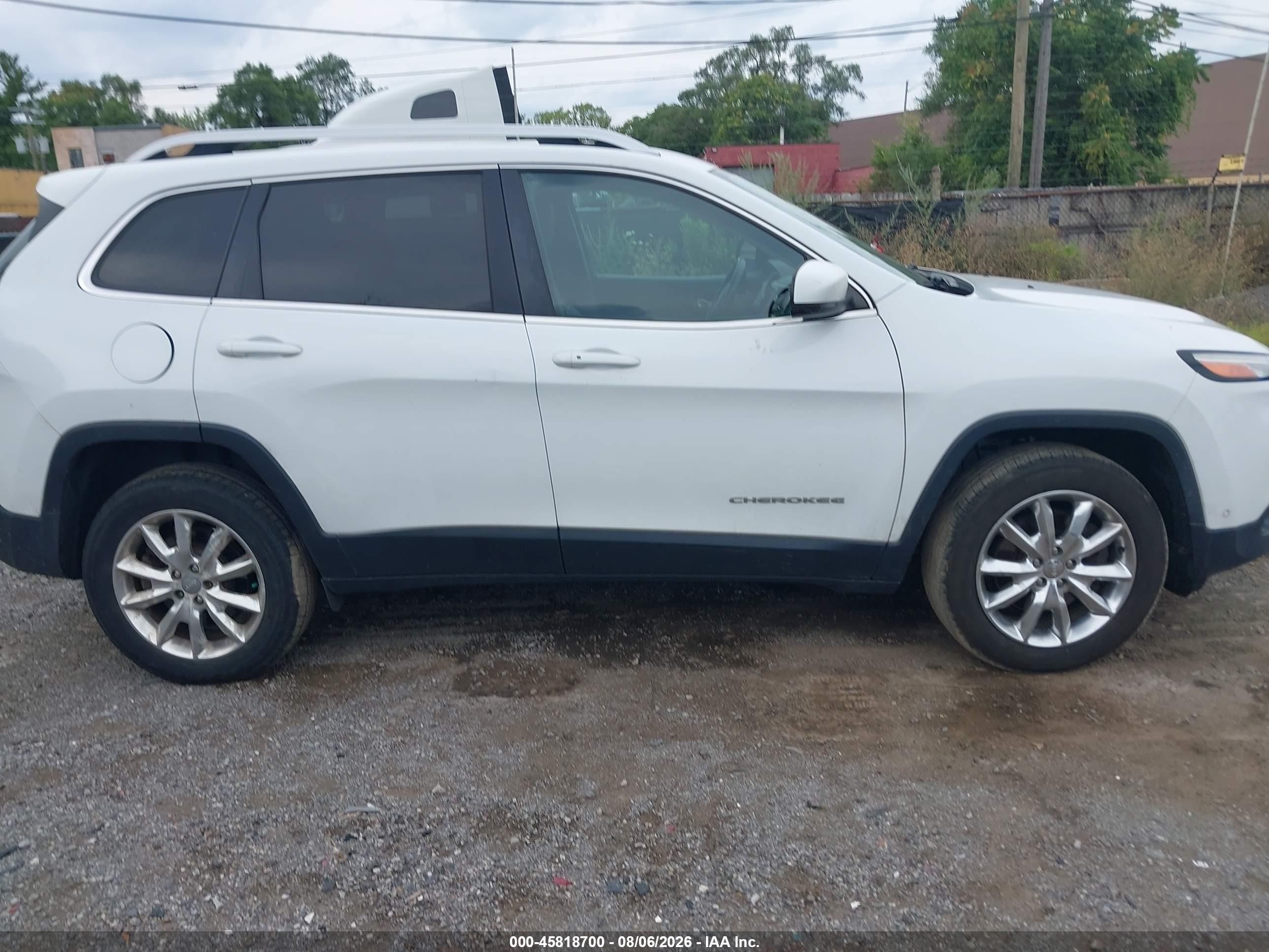 2015 Jeep Cherokee Limited White vin: 1C4PJMDS5FW716560