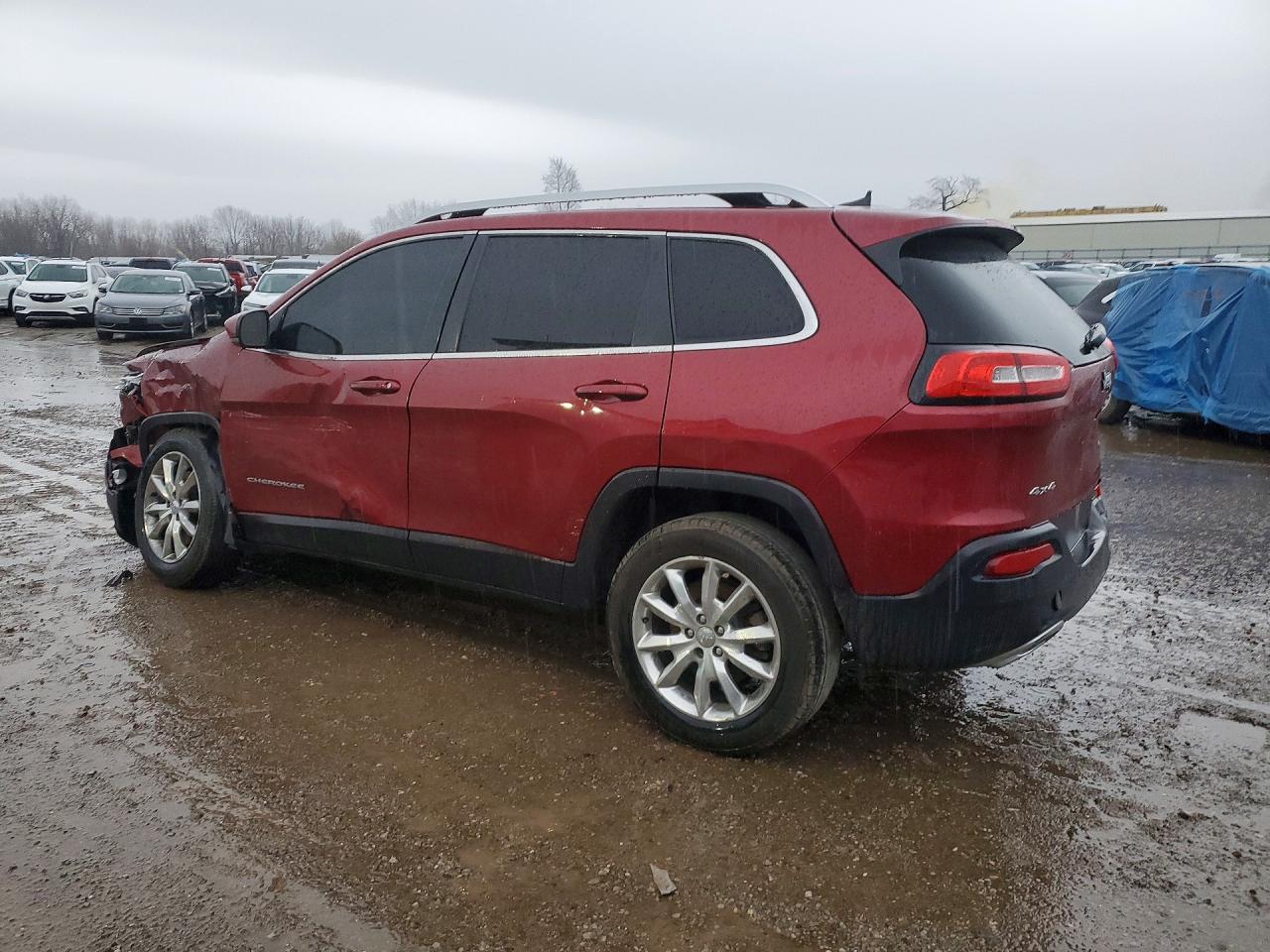 2016 Jeep Cherokee Limited Burgundy vin: 1C4PJMDS5GW221227