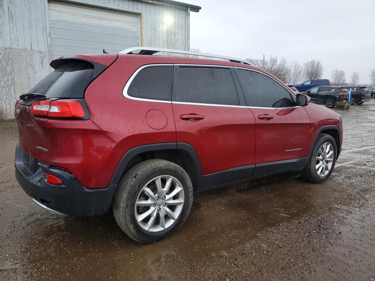 2016 Jeep Cherokee Limited Burgundy vin: 1C4PJMDS5GW221227