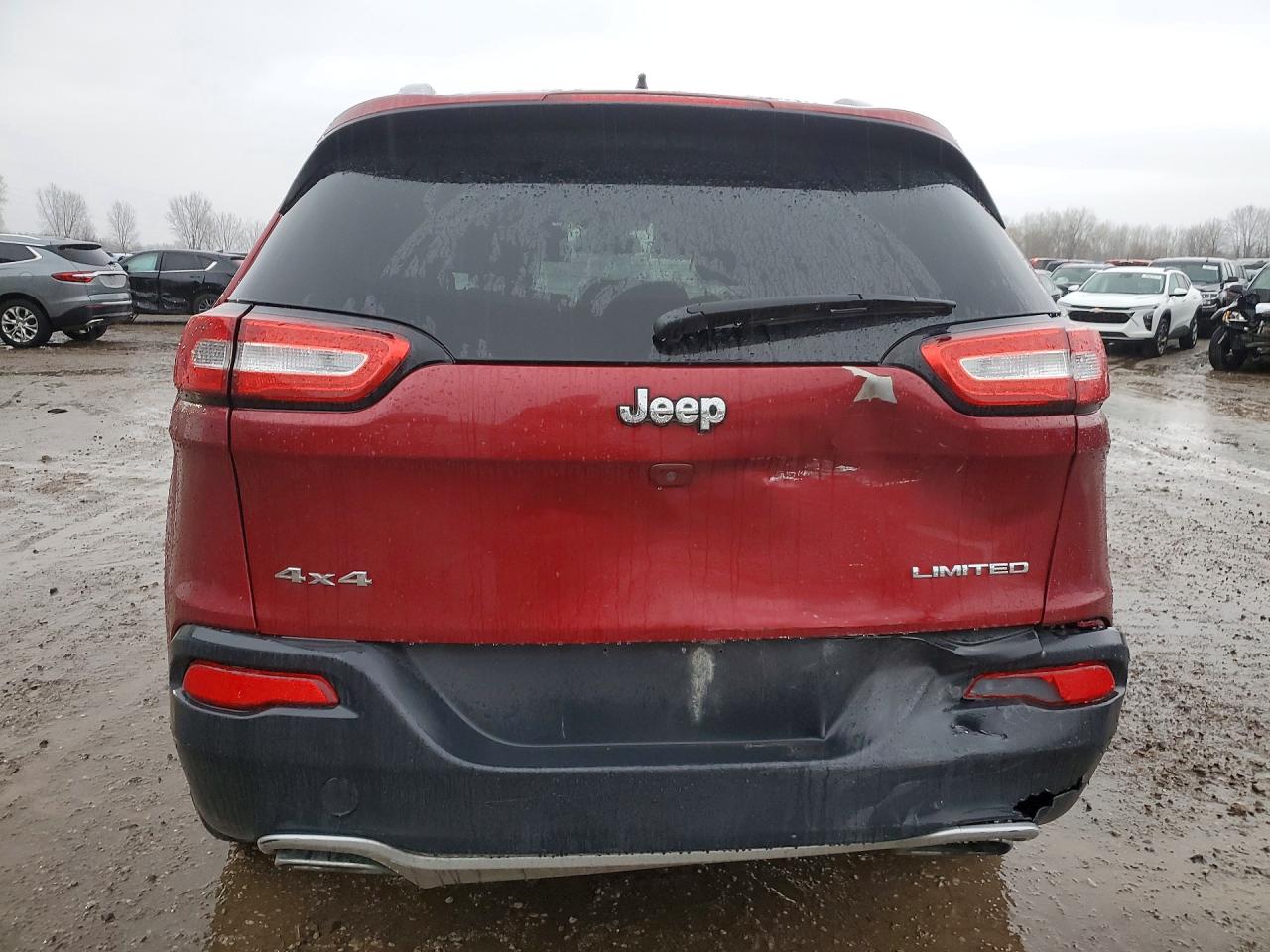 2016 Jeep Cherokee Limited Burgundy vin: 1C4PJMDS5GW221227